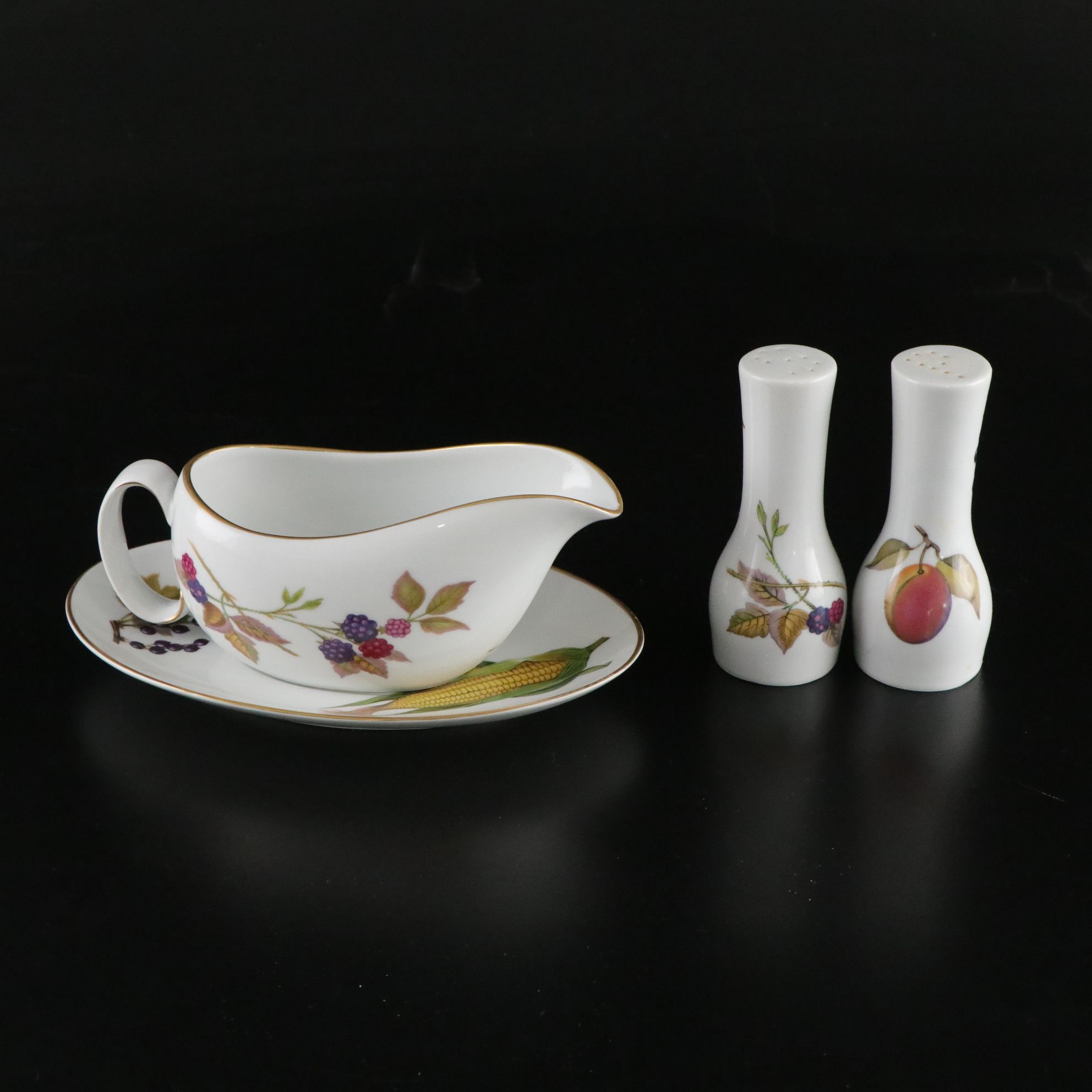 Royal Worcester "Evesham Gold" Dinnerware Set for Six with Extras & Serveware