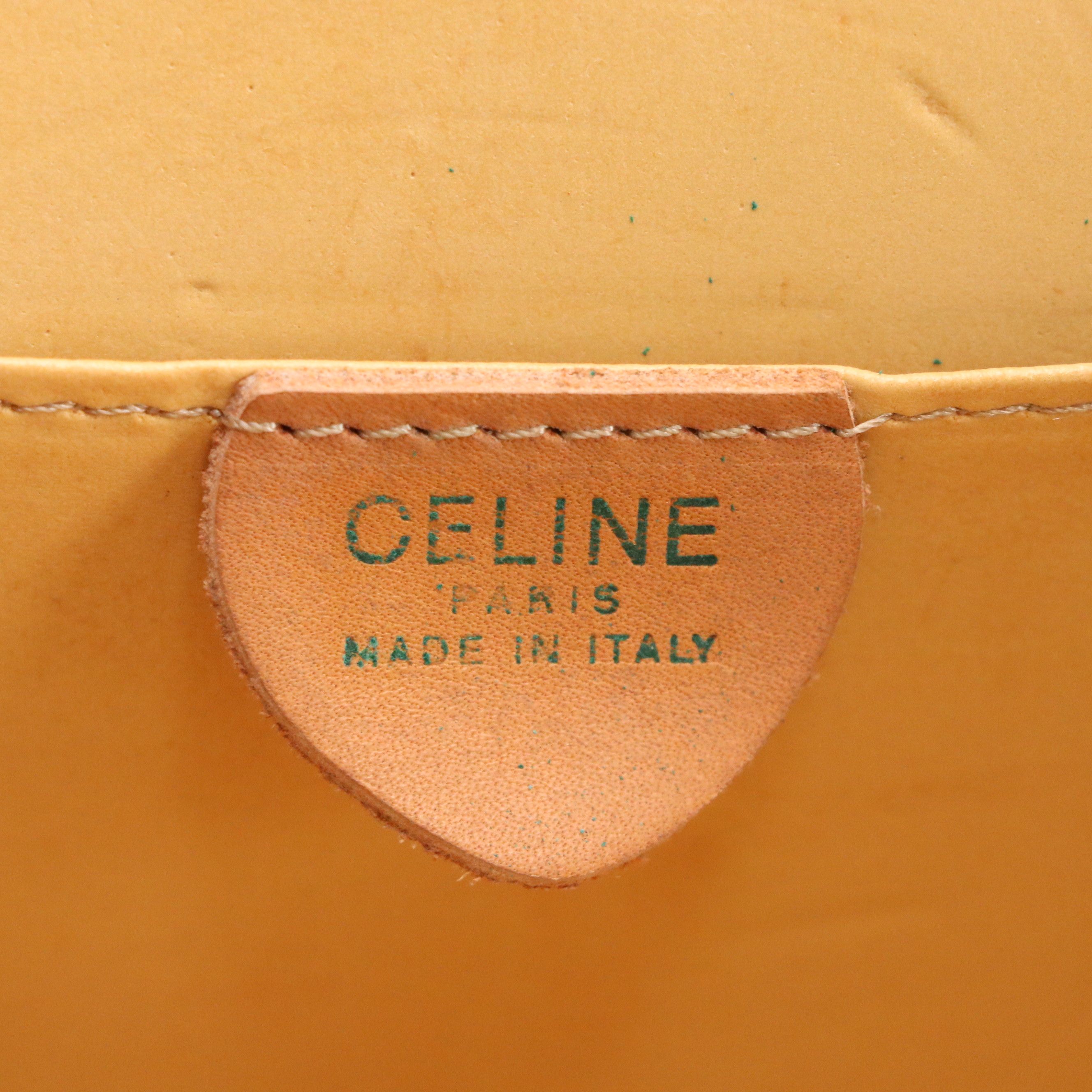 Celine Macadam Coated Canvas Front-Flap Shoulder Bag