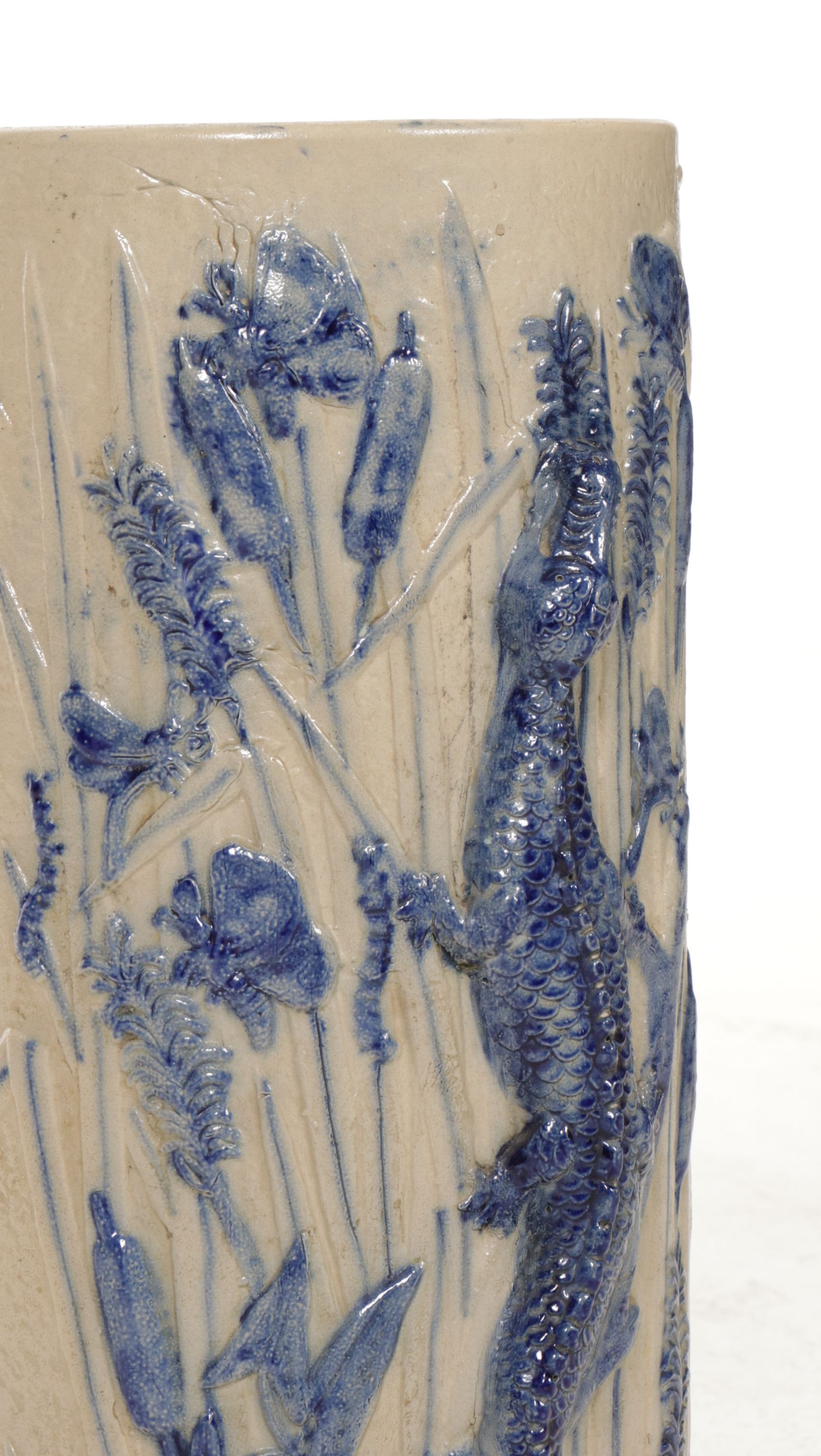 Whites Utica Stoneware "Alligator" Umbrella Stand