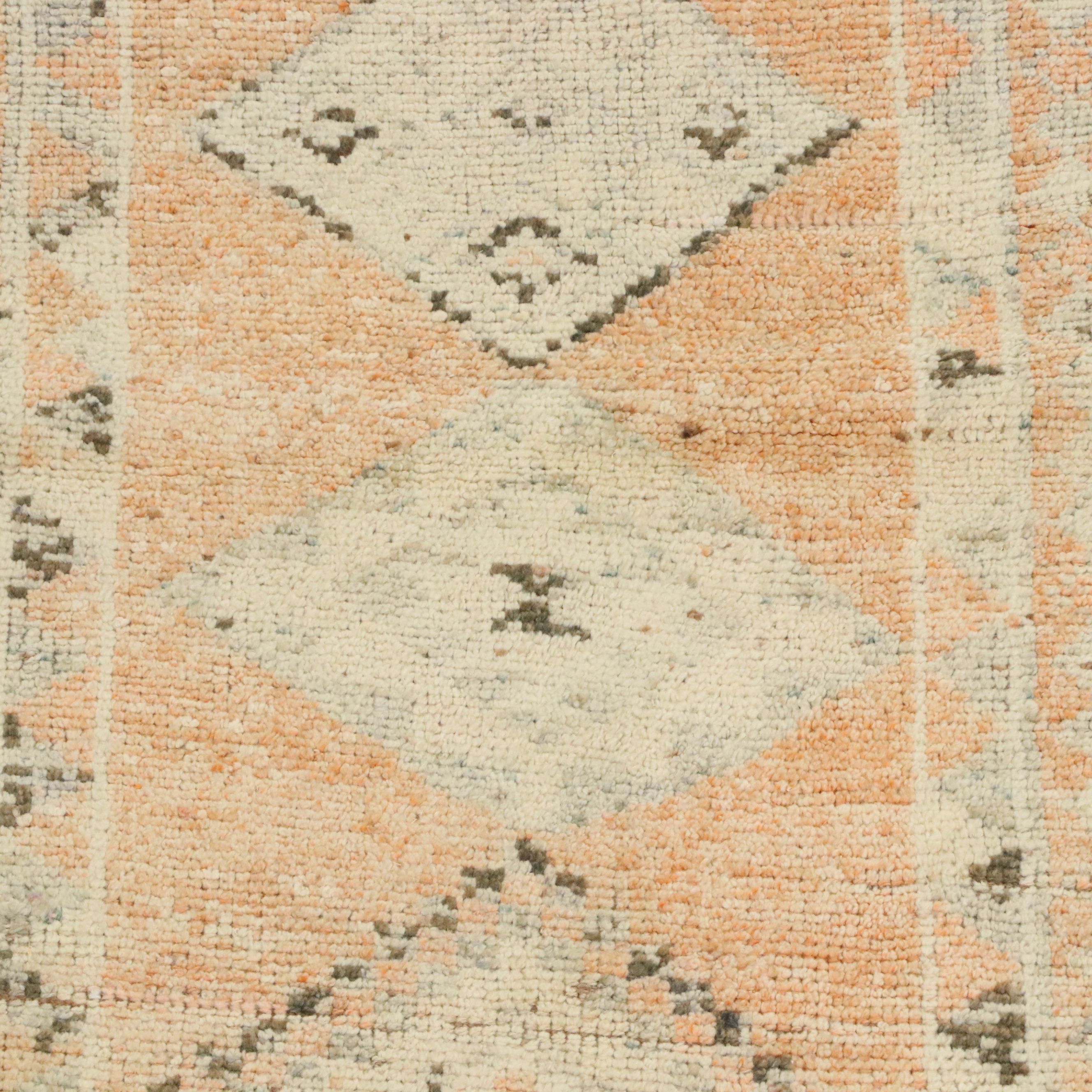 2'11 x 10'3 Hand-Knotted Turkish Oushak Carpet Runner