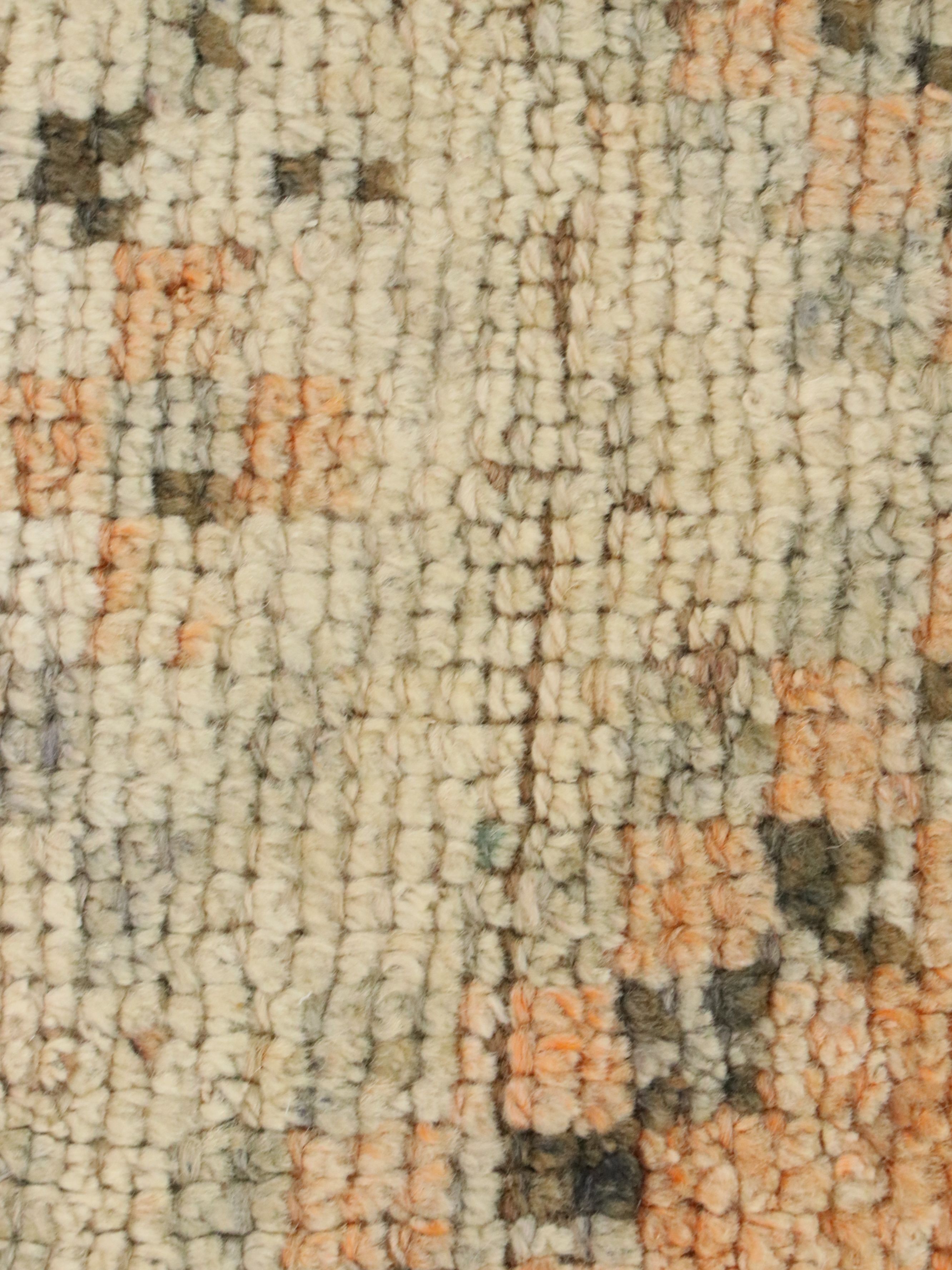 2'11 x 10'3 Hand-Knotted Turkish Oushak Carpet Runner