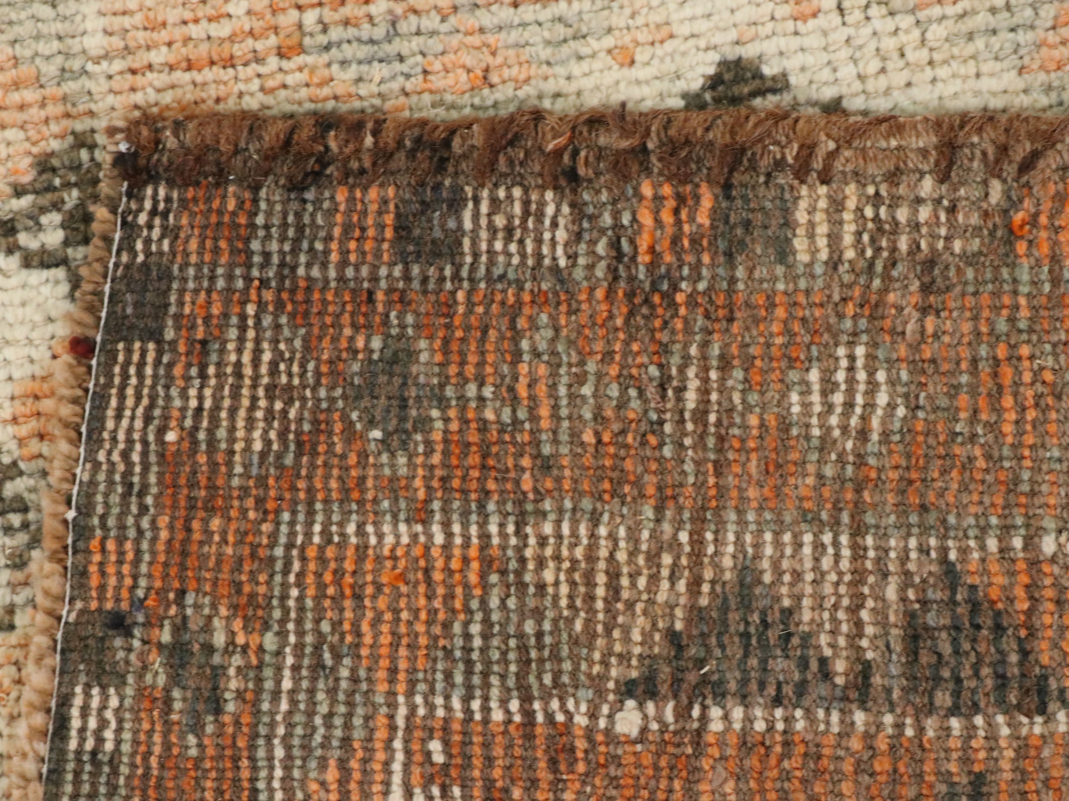 2'11 x 10'3 Hand-Knotted Turkish Oushak Carpet Runner