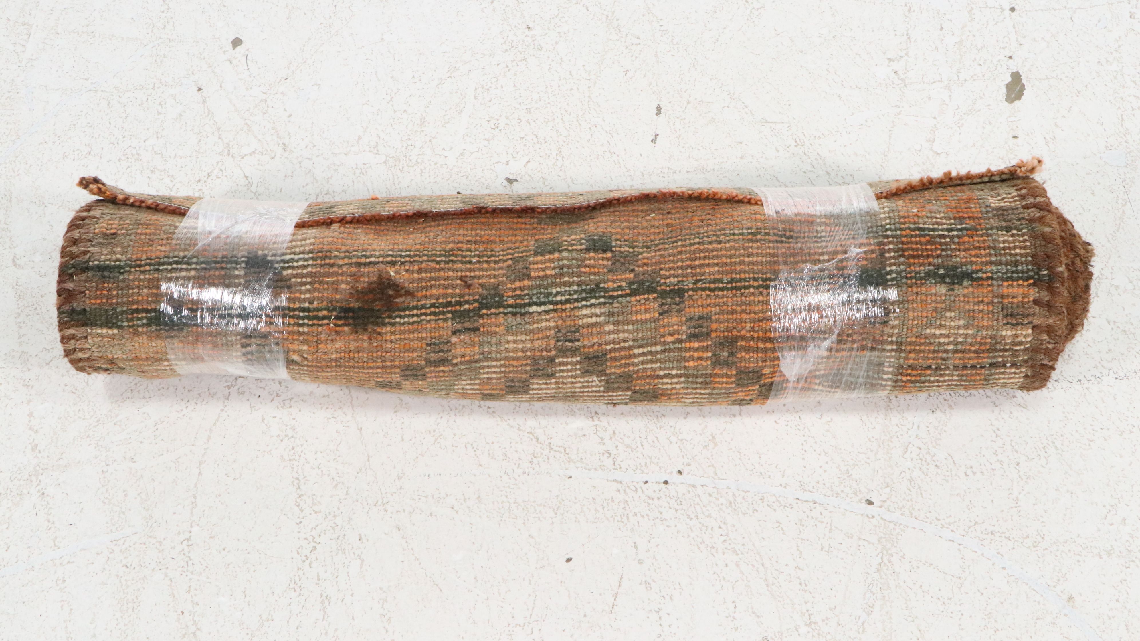 2'11 x 10'3 Hand-Knotted Turkish Oushak Carpet Runner