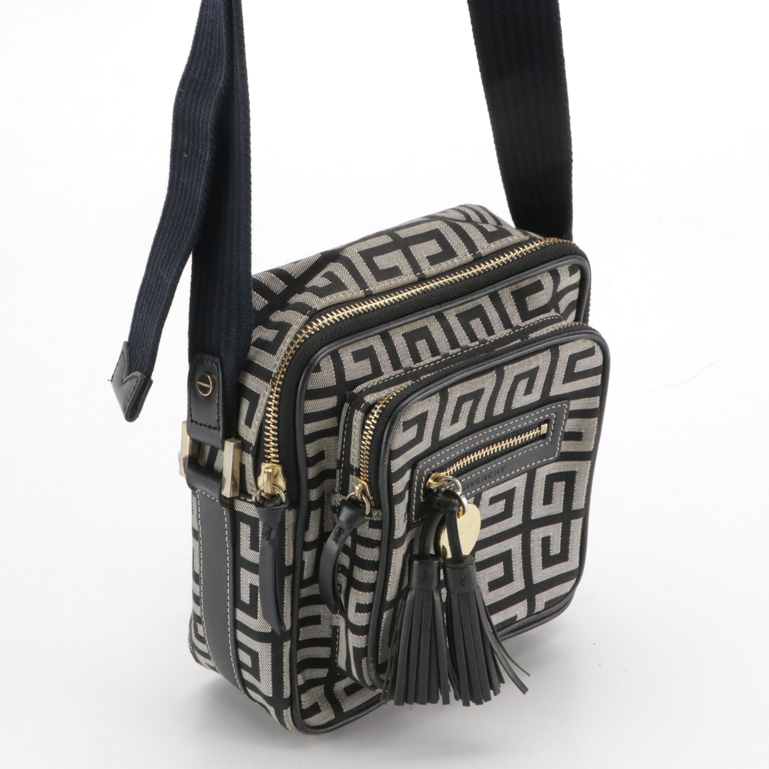 Givenchy Monogram Canvas and Leather Tassel Bag