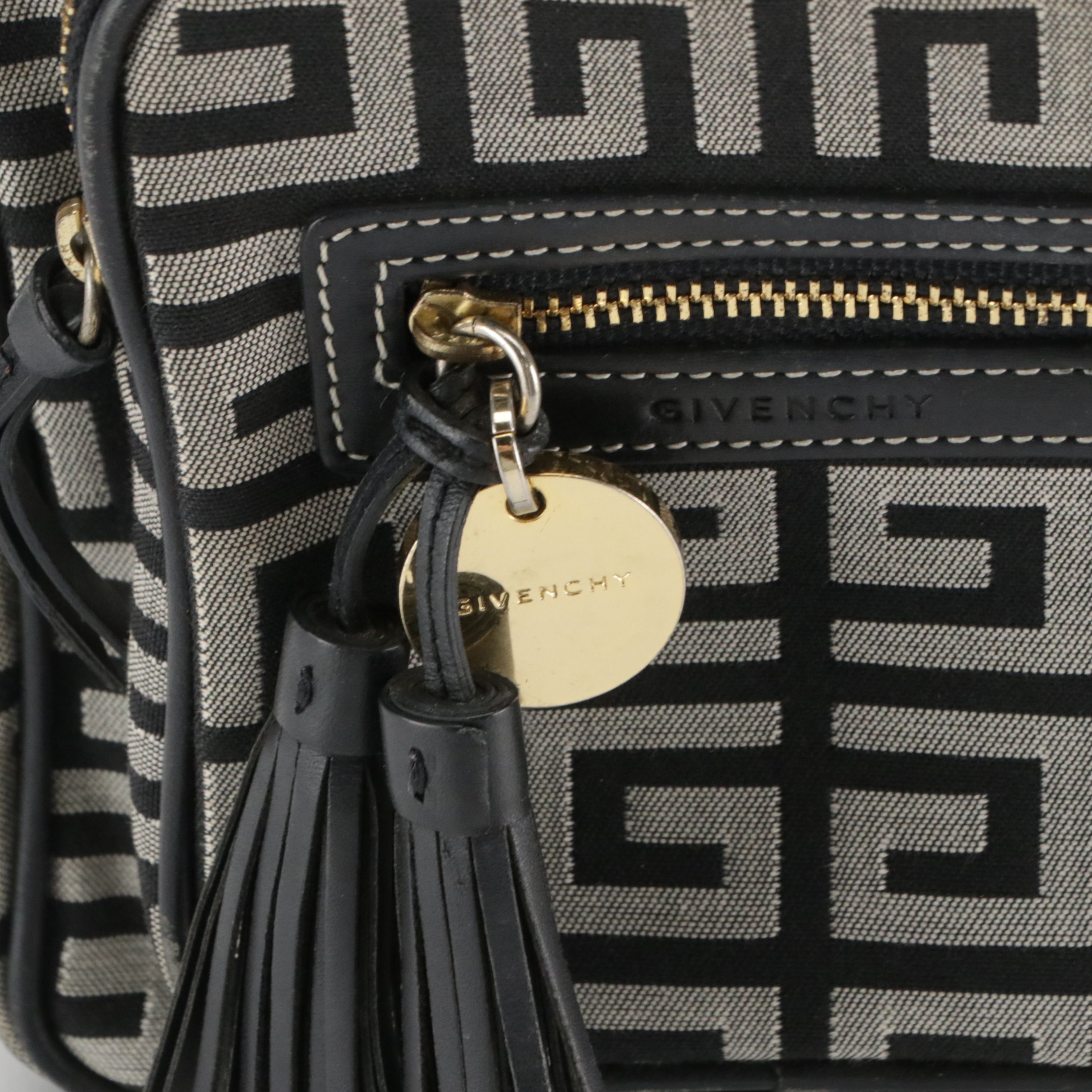 Givenchy Monogram Canvas and Leather Tassel Bag