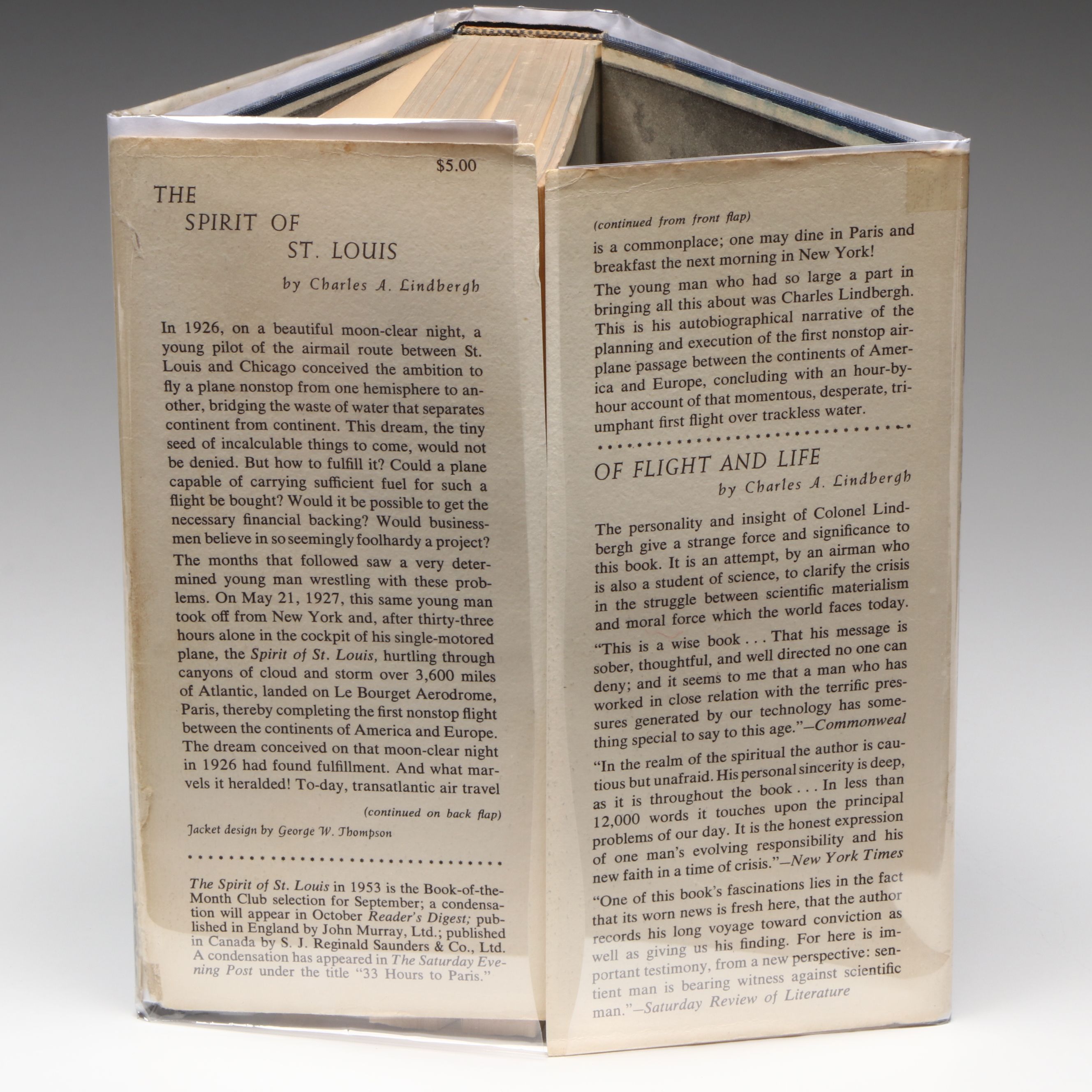 Signed First Printing "The Spirit of St. Louis" by Charles A. Lindbergh, 1953