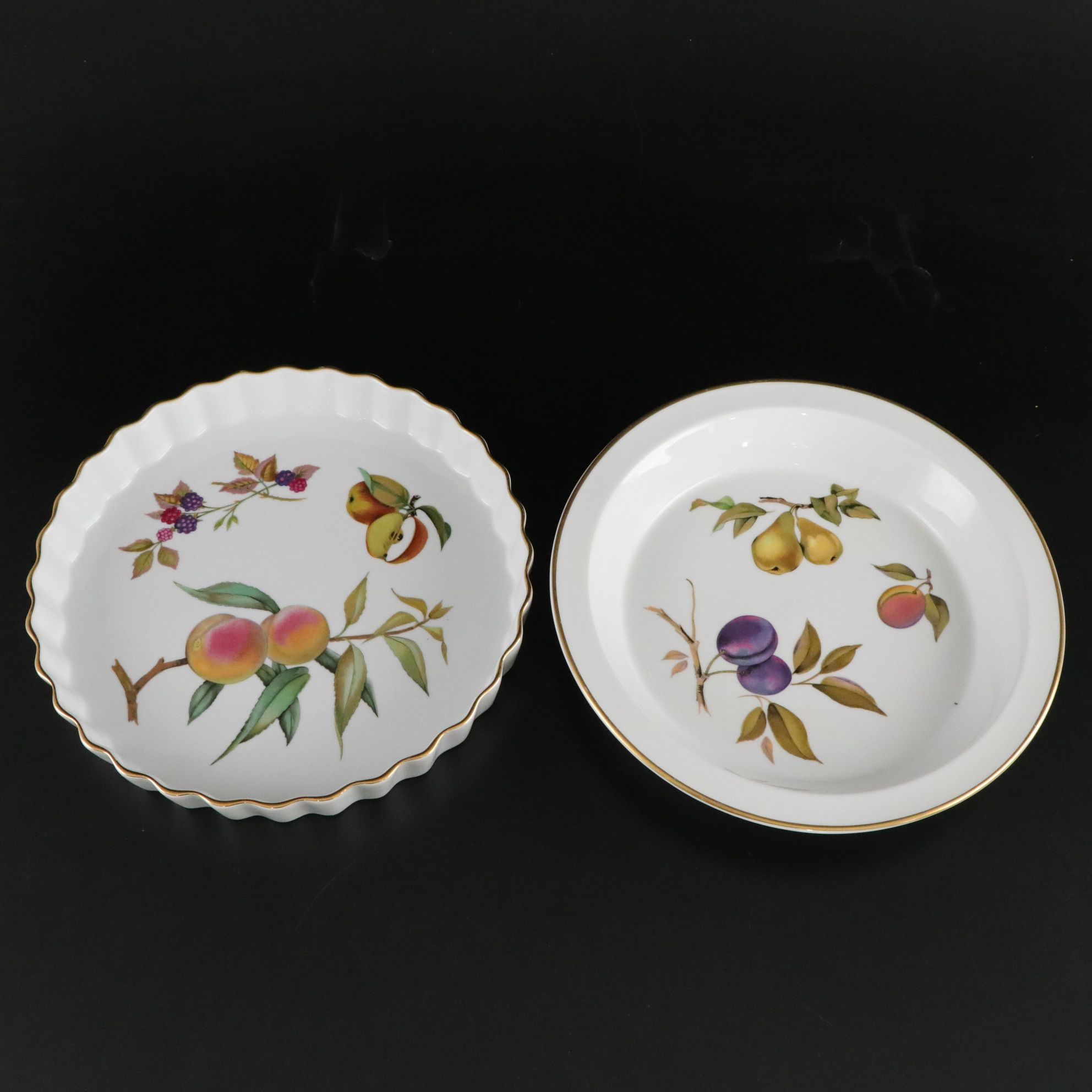 Royal Worcester "Evesham Gold" Serveware, Platters and Casserole Dishes