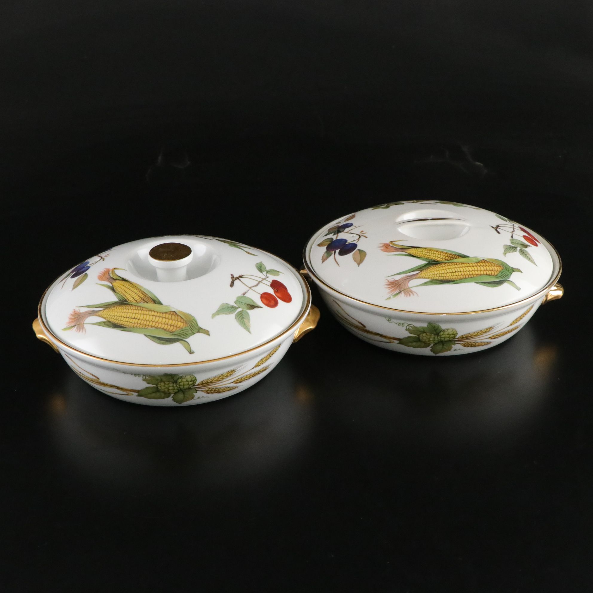 Royal Worcester "Evesham Gold" Serveware, Platters and Casserole Dishes