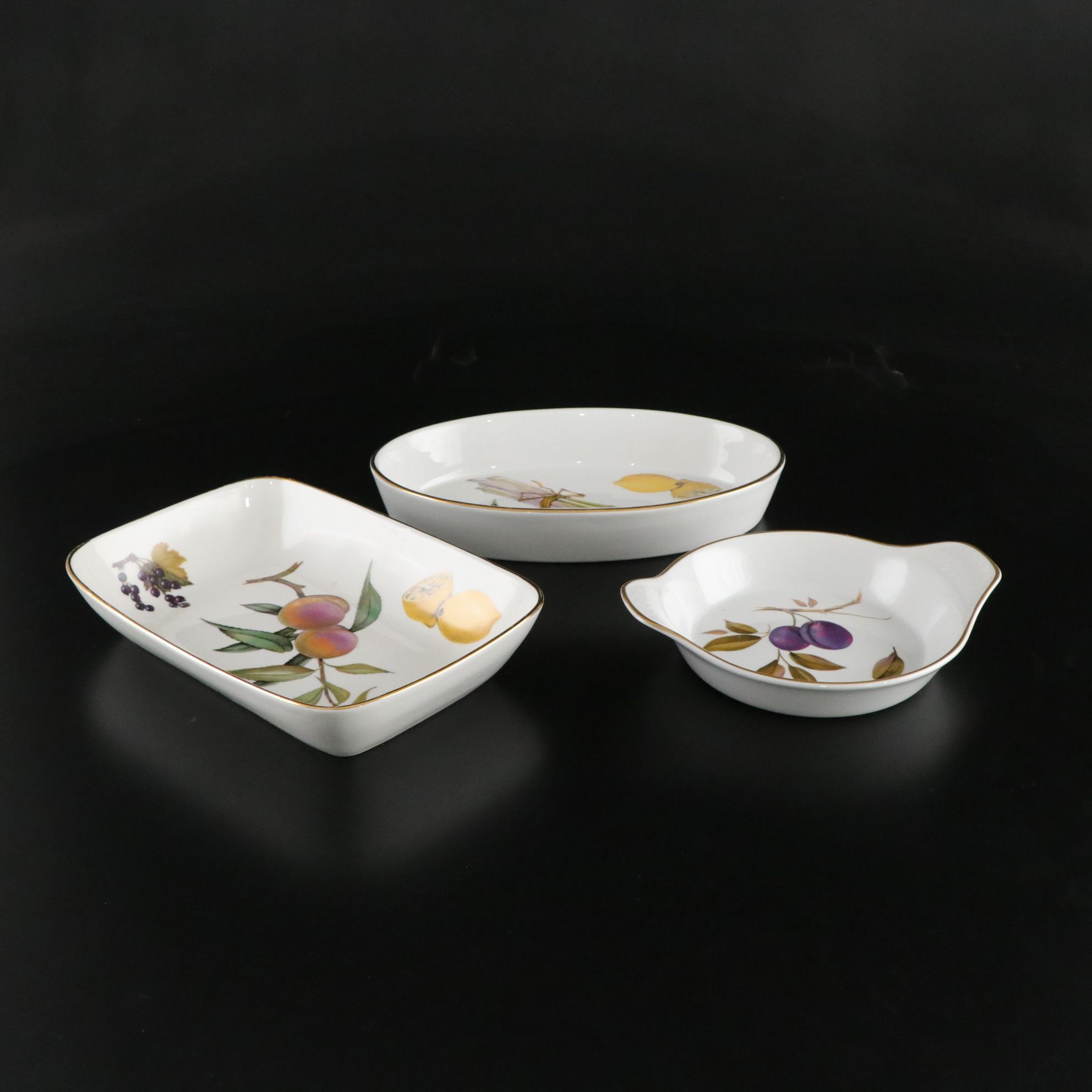 Royal Worcester "Evesham Gold" Serveware, Platters and Casserole Dishes