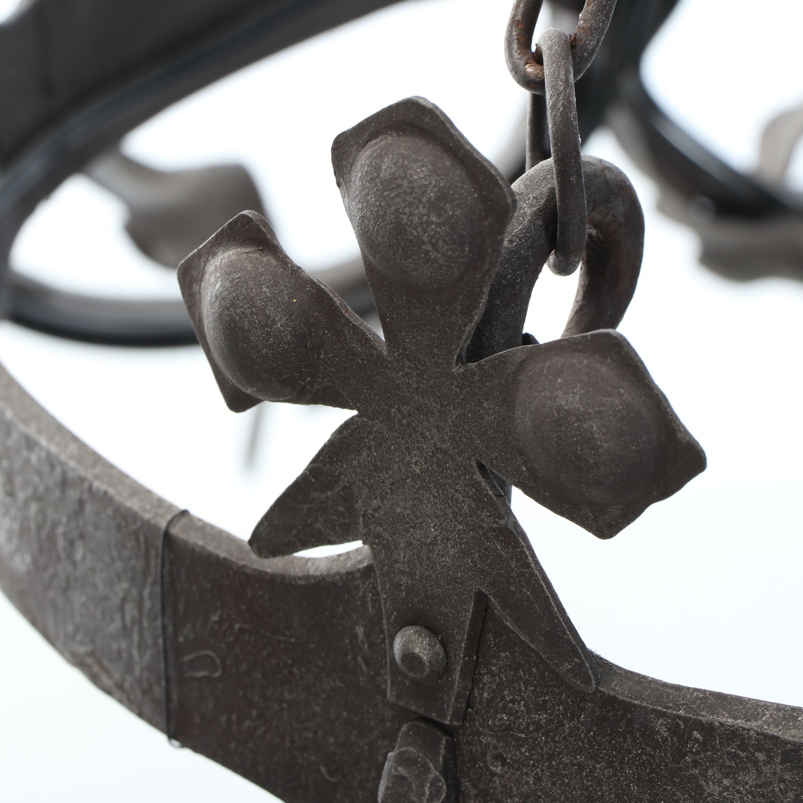 French Wrought Iron Six-Light Chandelier