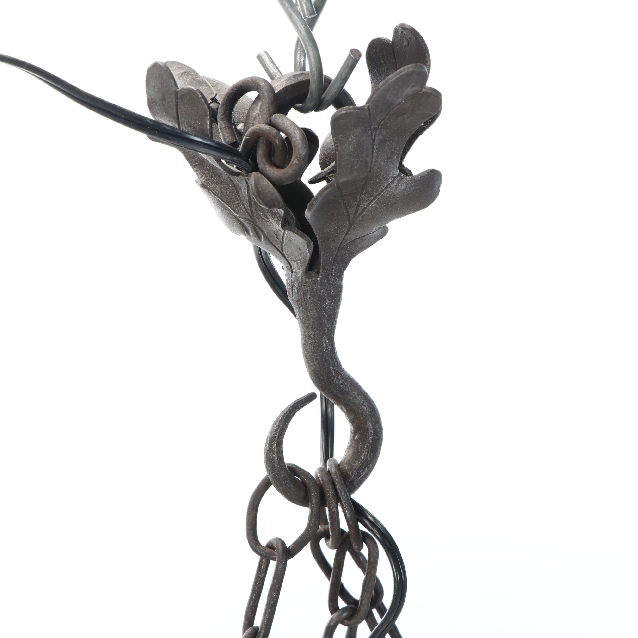 French Wrought Iron Six-Light Chandelier