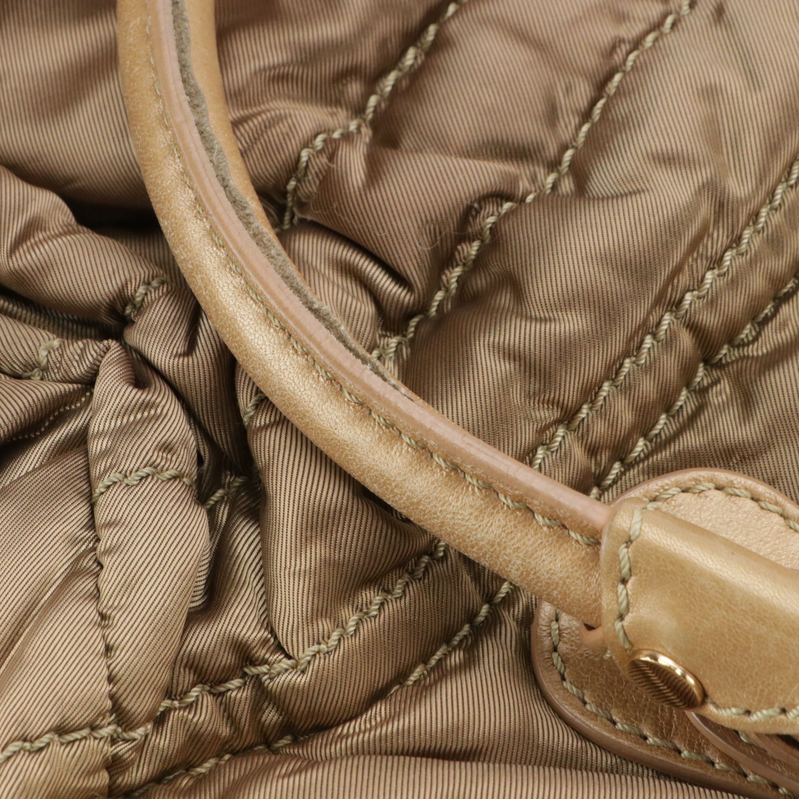 Tod's Pashmy Zip Tote Bag in Bronze Nylon and Leather