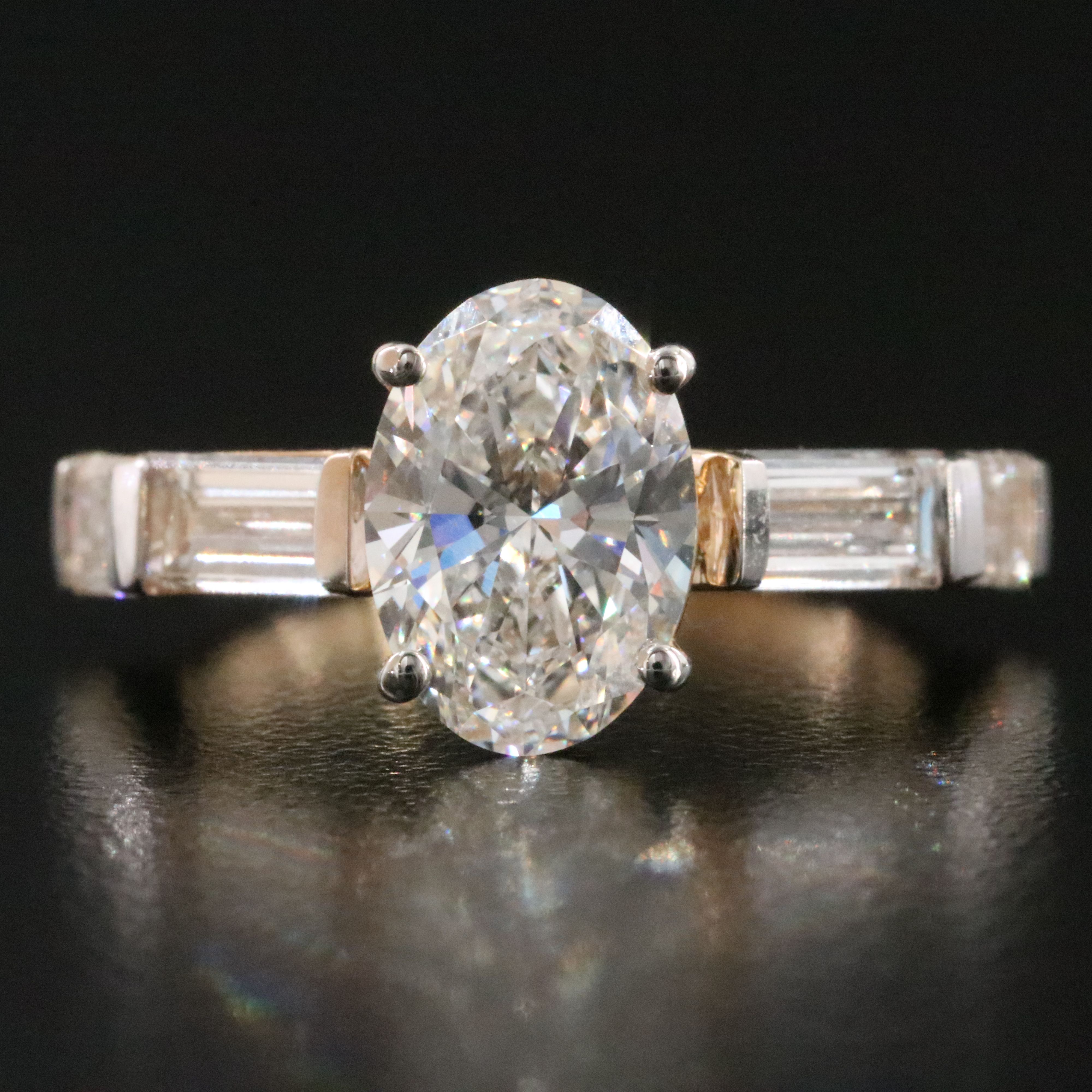 18K 3.47 CTW Lab Grown Diamond Ring with IGI Report