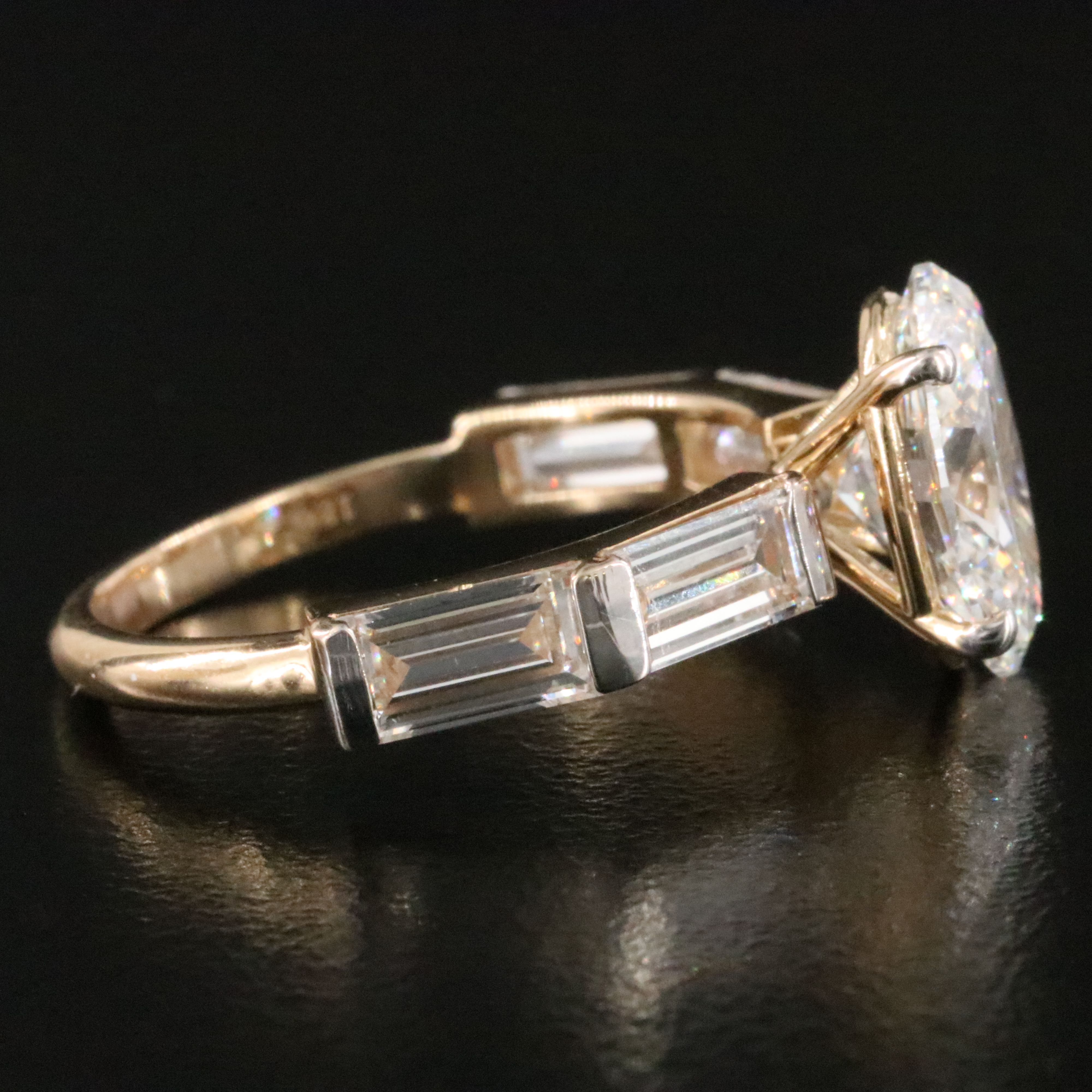 18K 3.47 CTW Lab Grown Diamond Ring with IGI Report