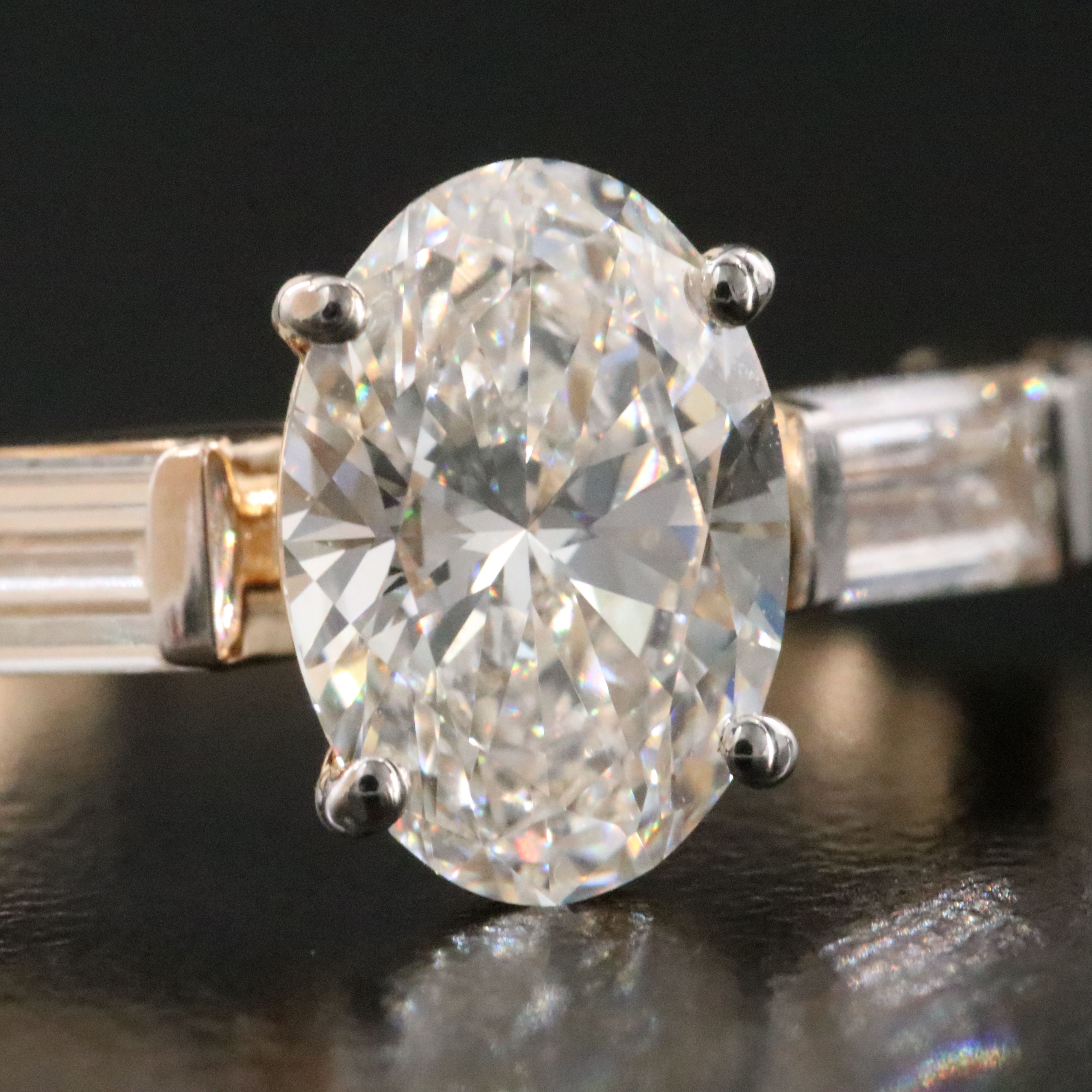 18K 3.47 CTW Lab Grown Diamond Ring with IGI Report