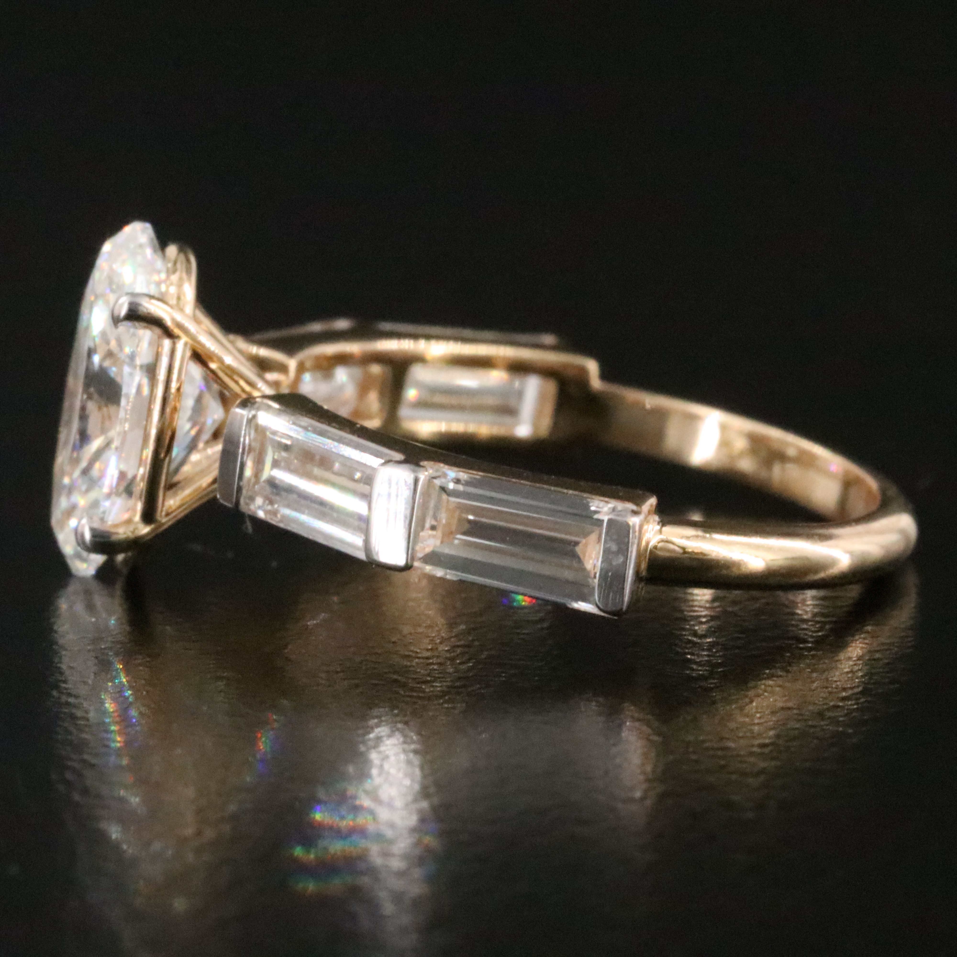 18K 3.47 CTW Lab Grown Diamond Ring with IGI Report