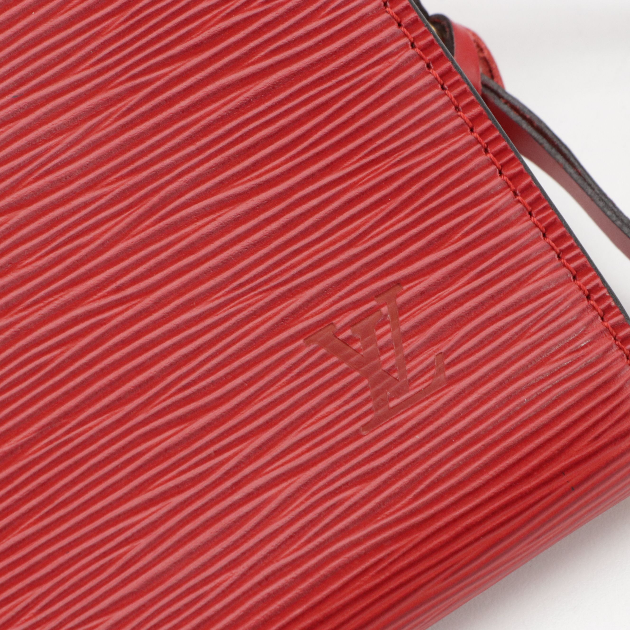 Louis Vuitton Pochette Accessoires in Red Epi and Smooth Leather