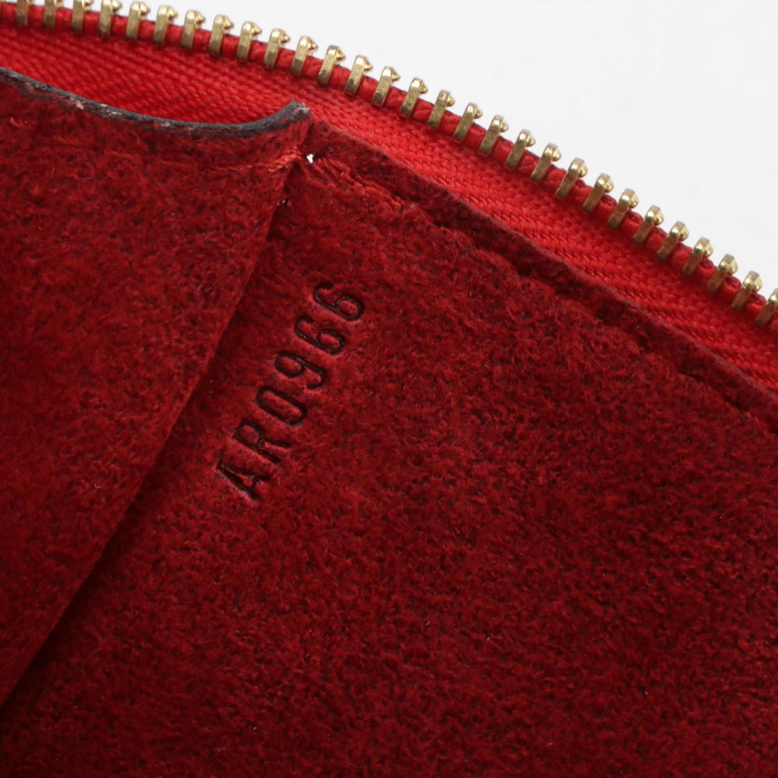 Louis Vuitton Pochette Accessoires in Red Epi and Smooth Leather