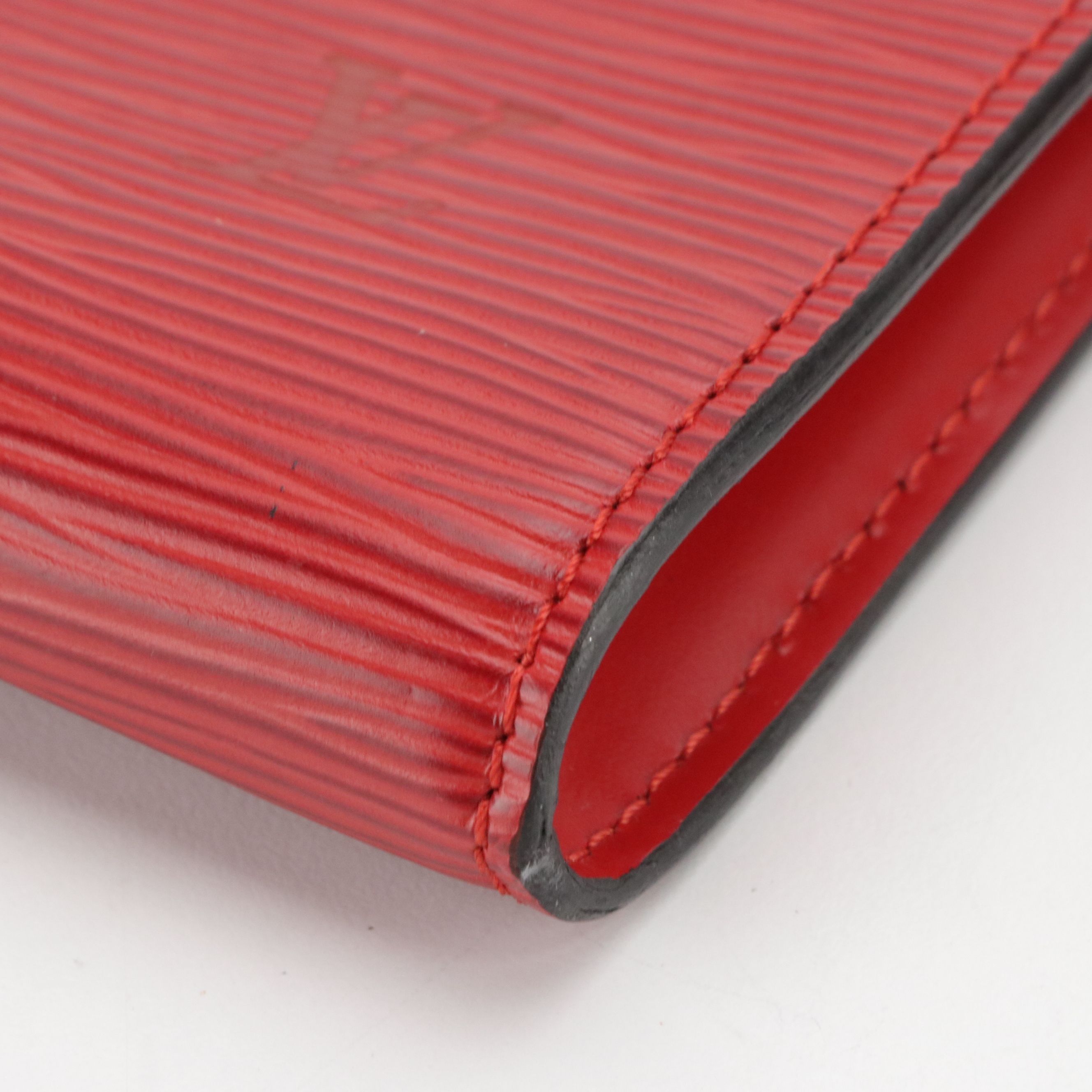 Louis Vuitton Pochette Accessoires in Red Epi and Smooth Leather