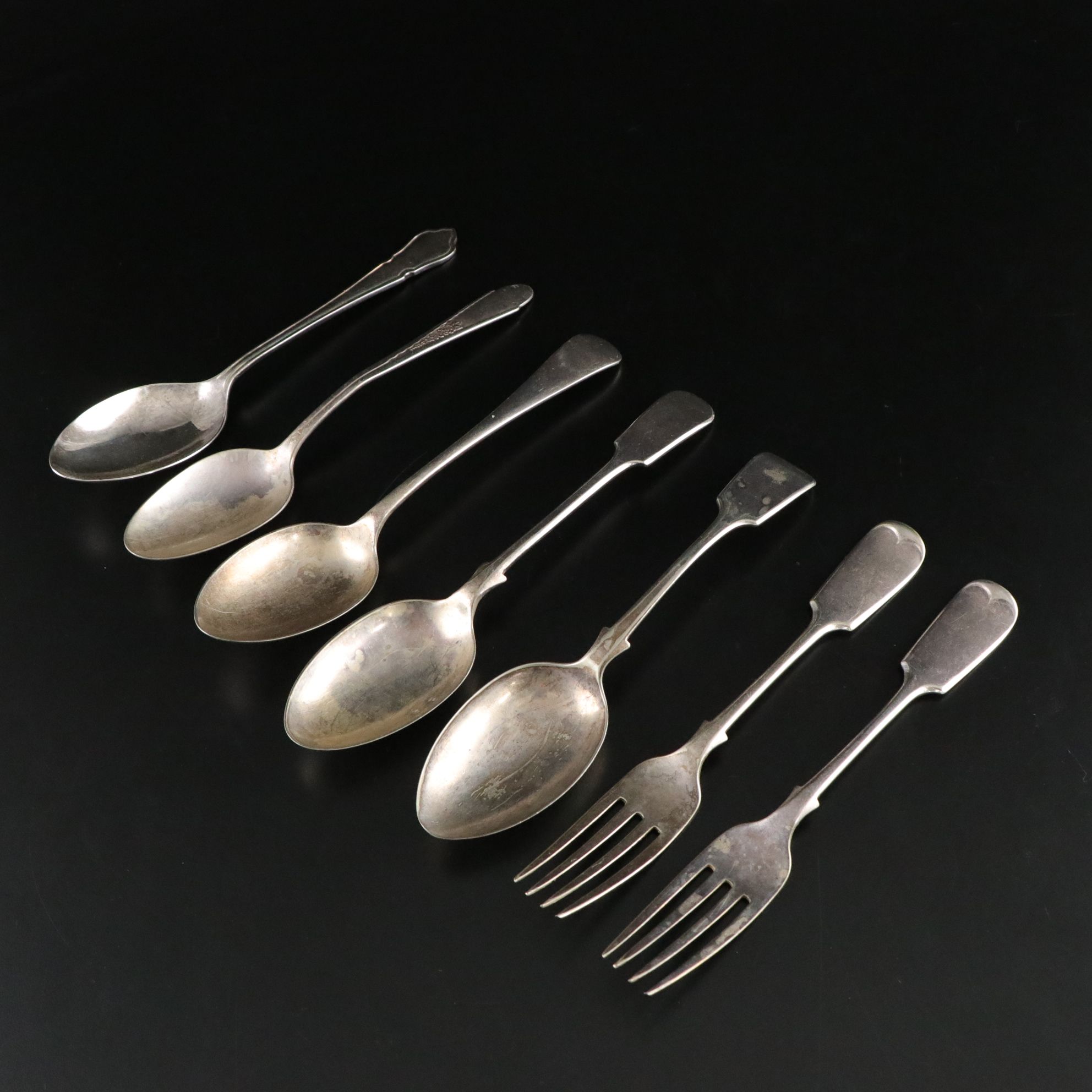 Silver Plate Teapot, Flatware, Serving Utensils and More