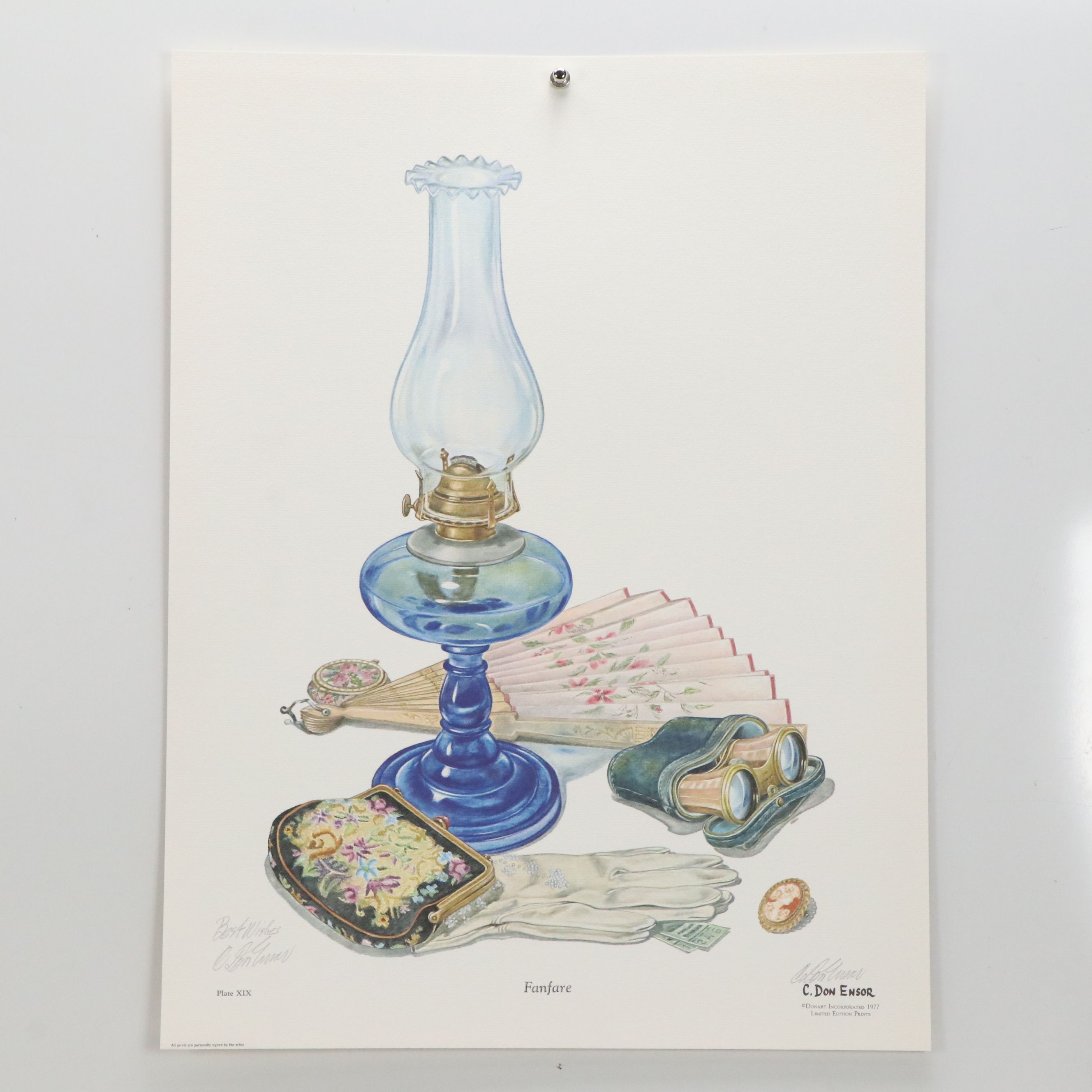 Charles Don Ensor Still Life Offset Lithographs "Jars and Knives" and "Fanfare"