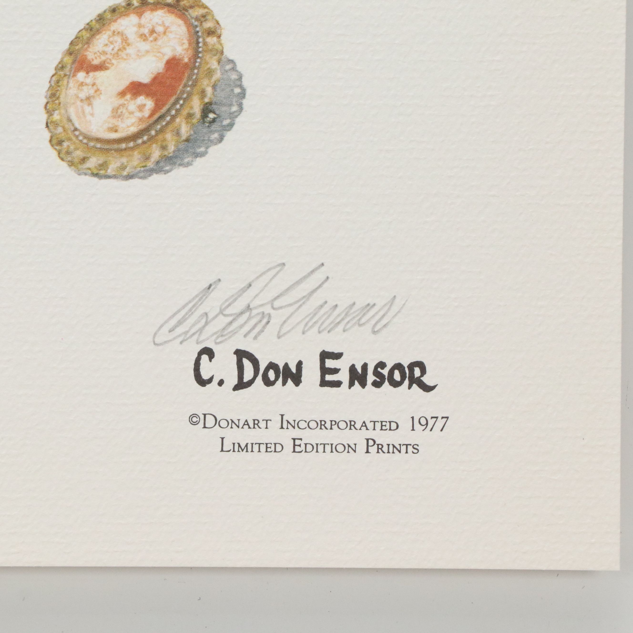 Charles Don Ensor Still Life Offset Lithographs "Jars and Knives" and "Fanfare"