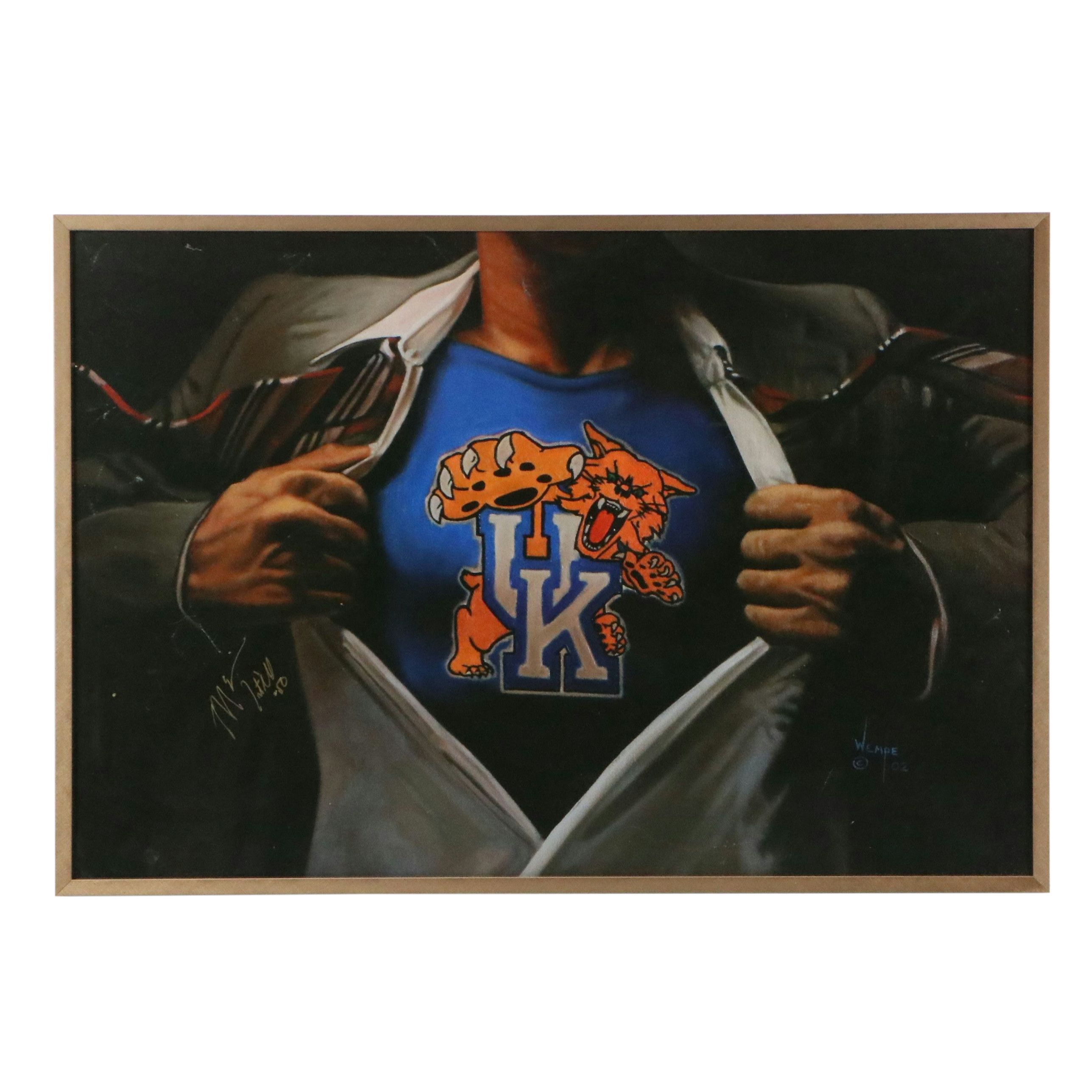 Kentucky Wildcats Team Spirit Offset Lithograph After James Wempe, 2002