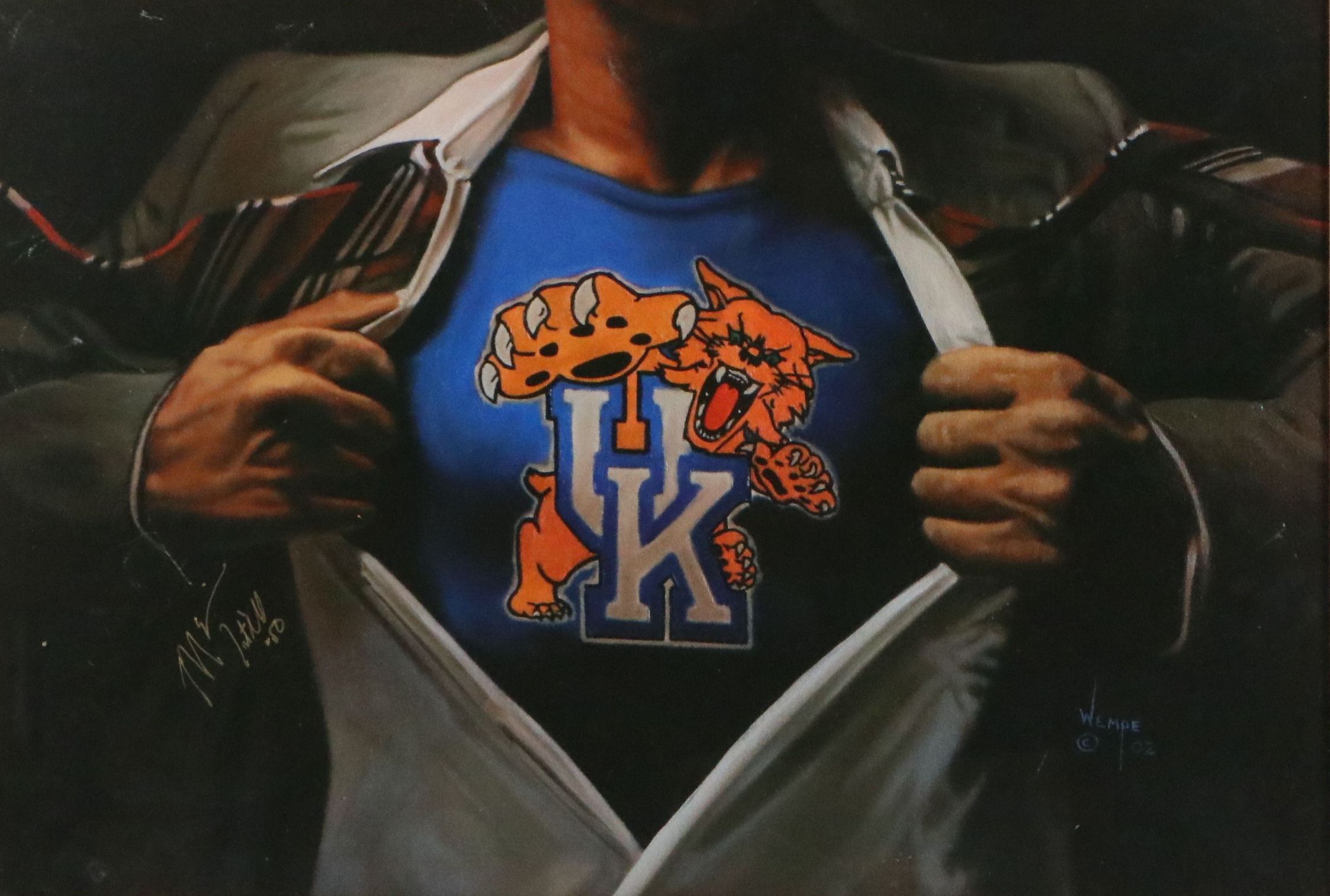 Kentucky Wildcats Team Spirit Offset Lithograph After James Wempe, 2002