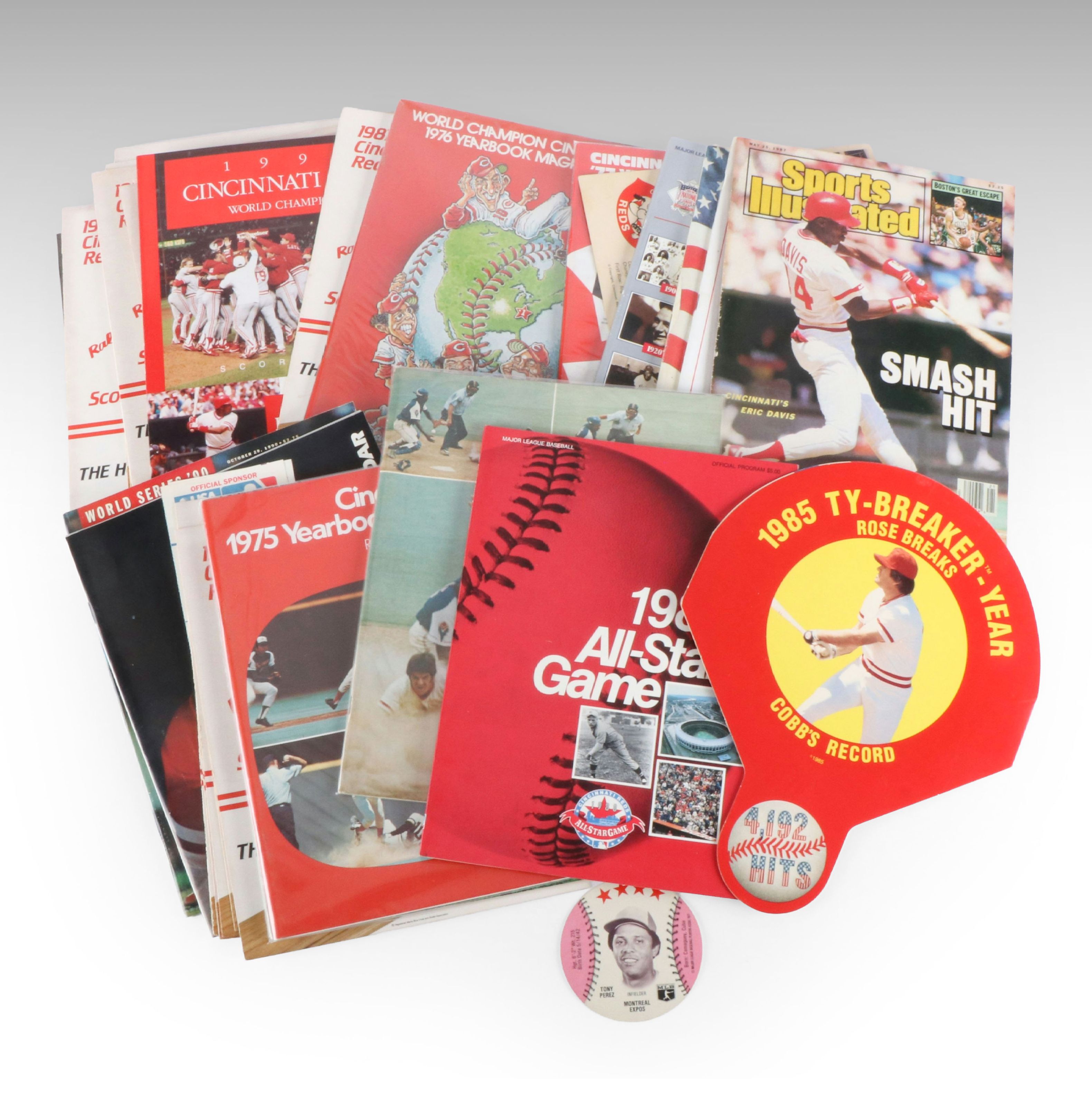 Cincinnati Reds Scorecards, Programs, and More, 1970s-1990s