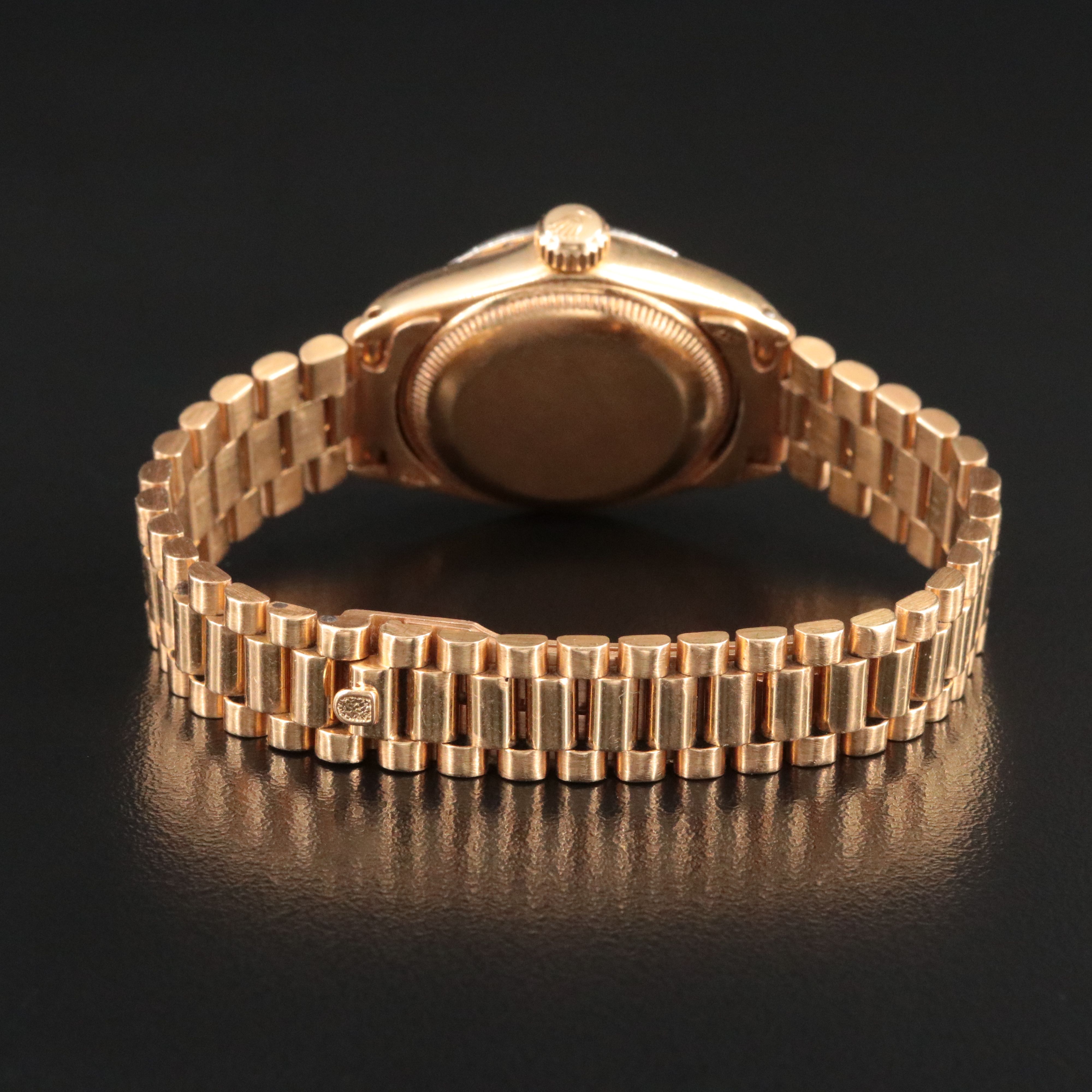 1979 Rolex Custom Band, Diamond Dial & Bezel Datejust Watch 6917