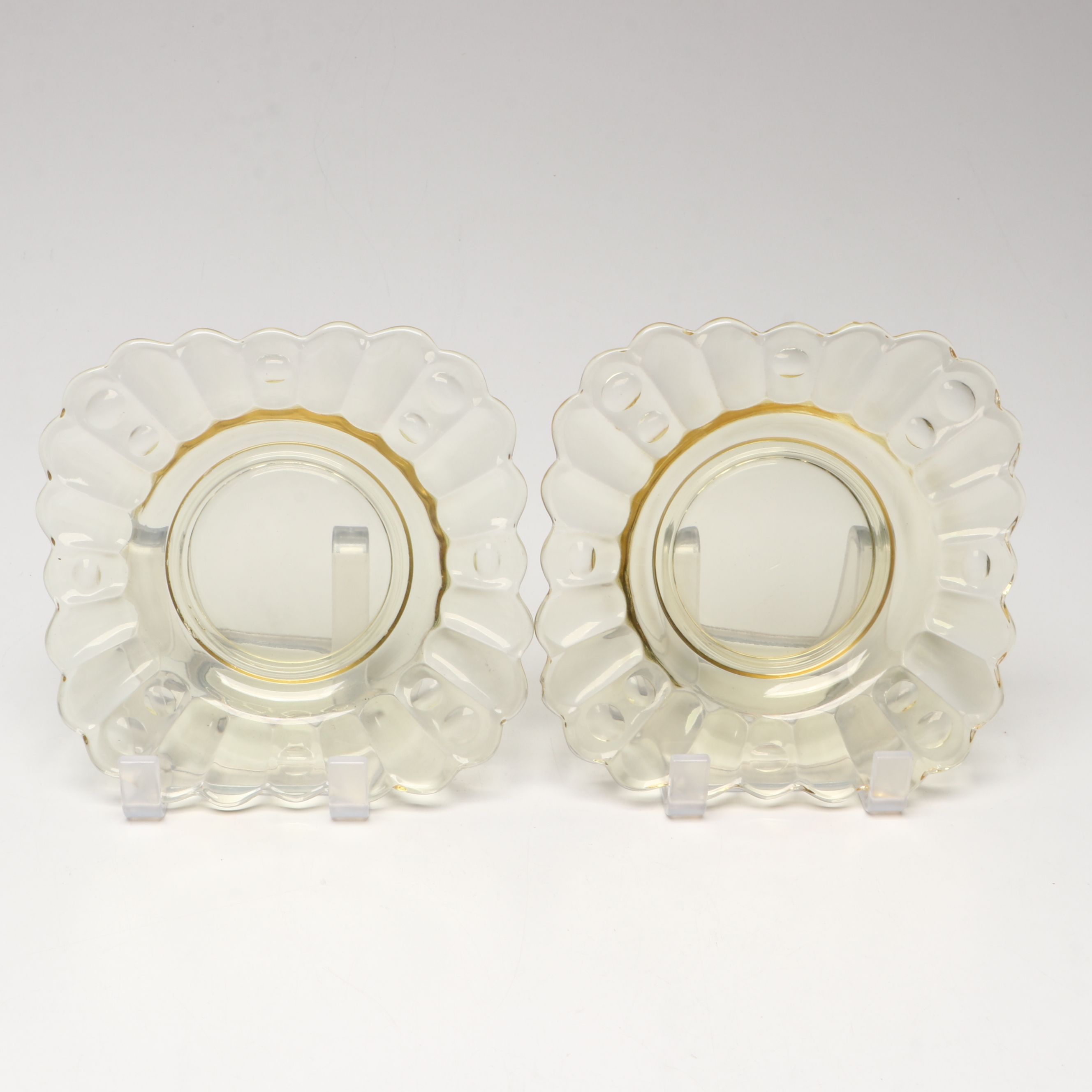 Heisey "Old Sandwich Yellow" Fruit Cocktail Glasses and Tableware, 1931-1937