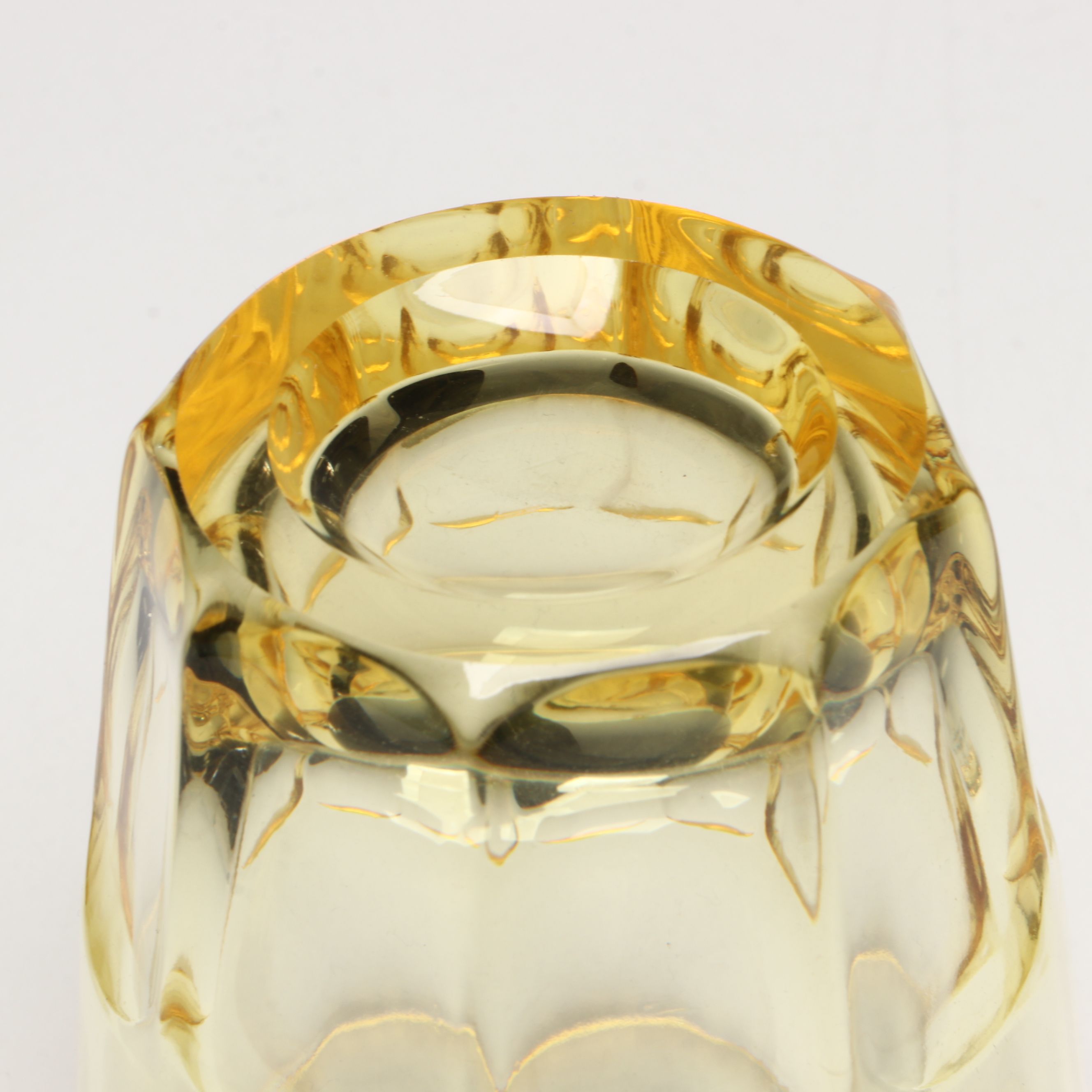 Yellow Depression Glass Flat Tumblers, 1930s