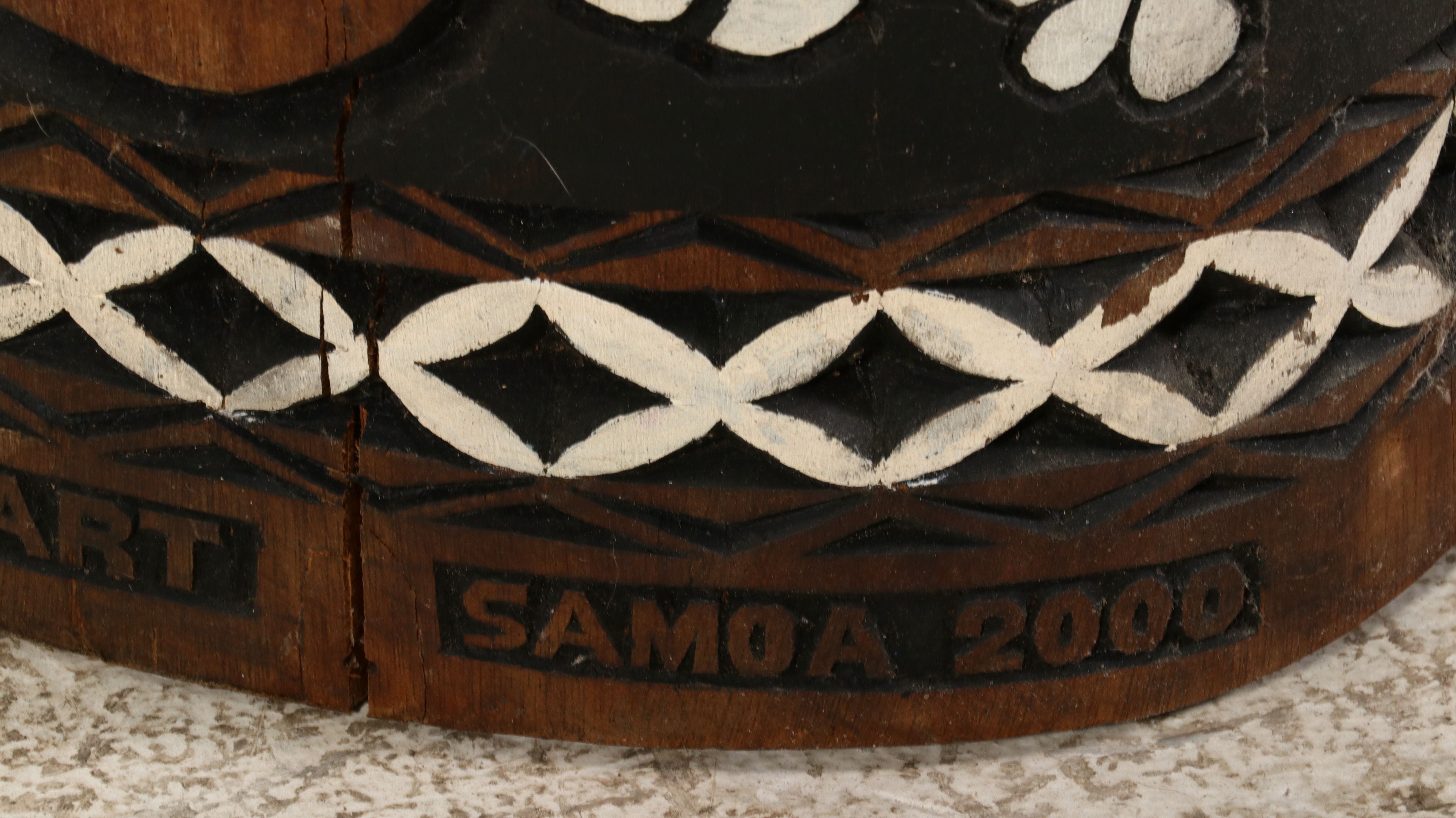 Leulumoega Fou School of Fine Arts Polychrome Carved Wood Pillar, 2000