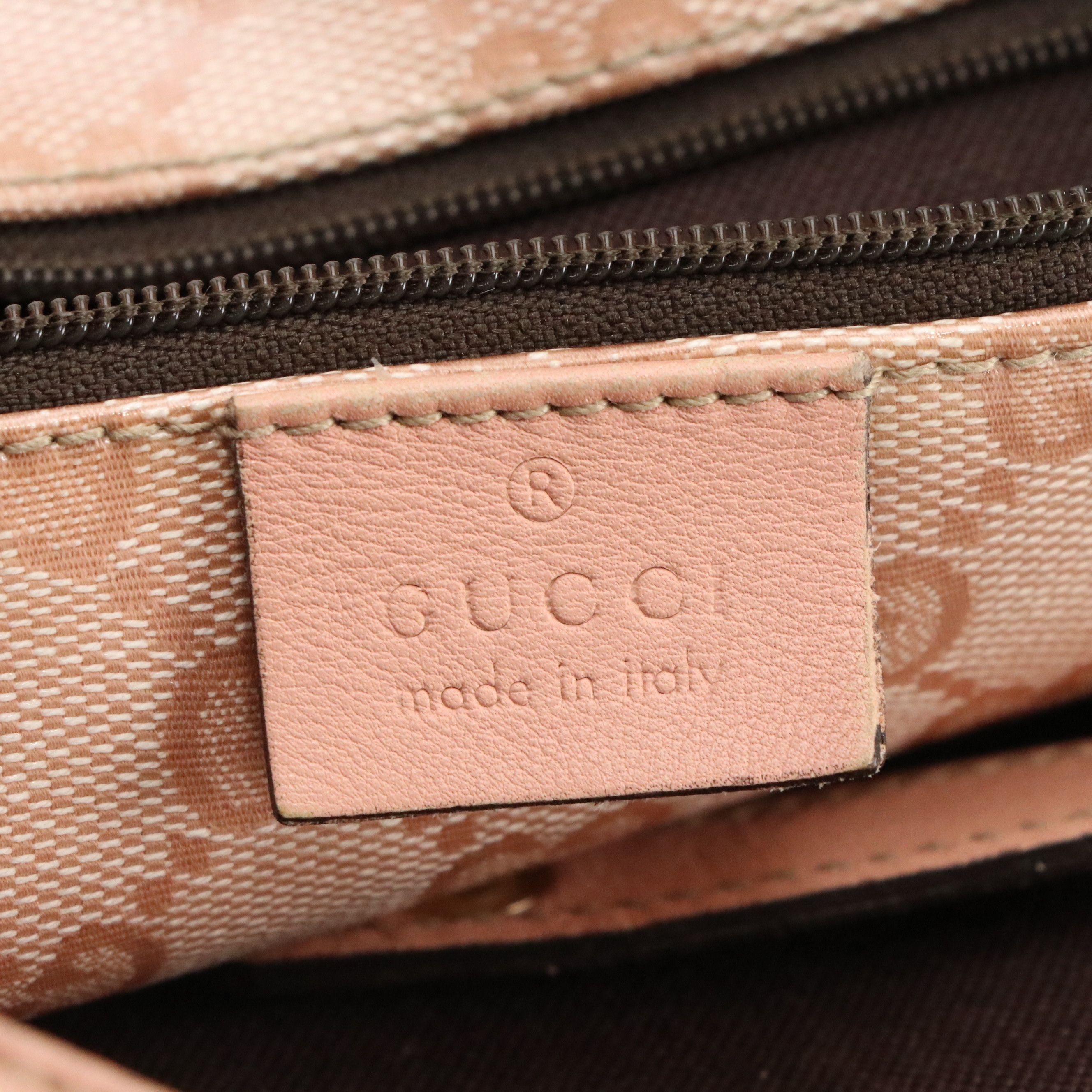 Gucci Medium Abbey Tote Bag in Light Pink GG Crystal Canvas and Leather