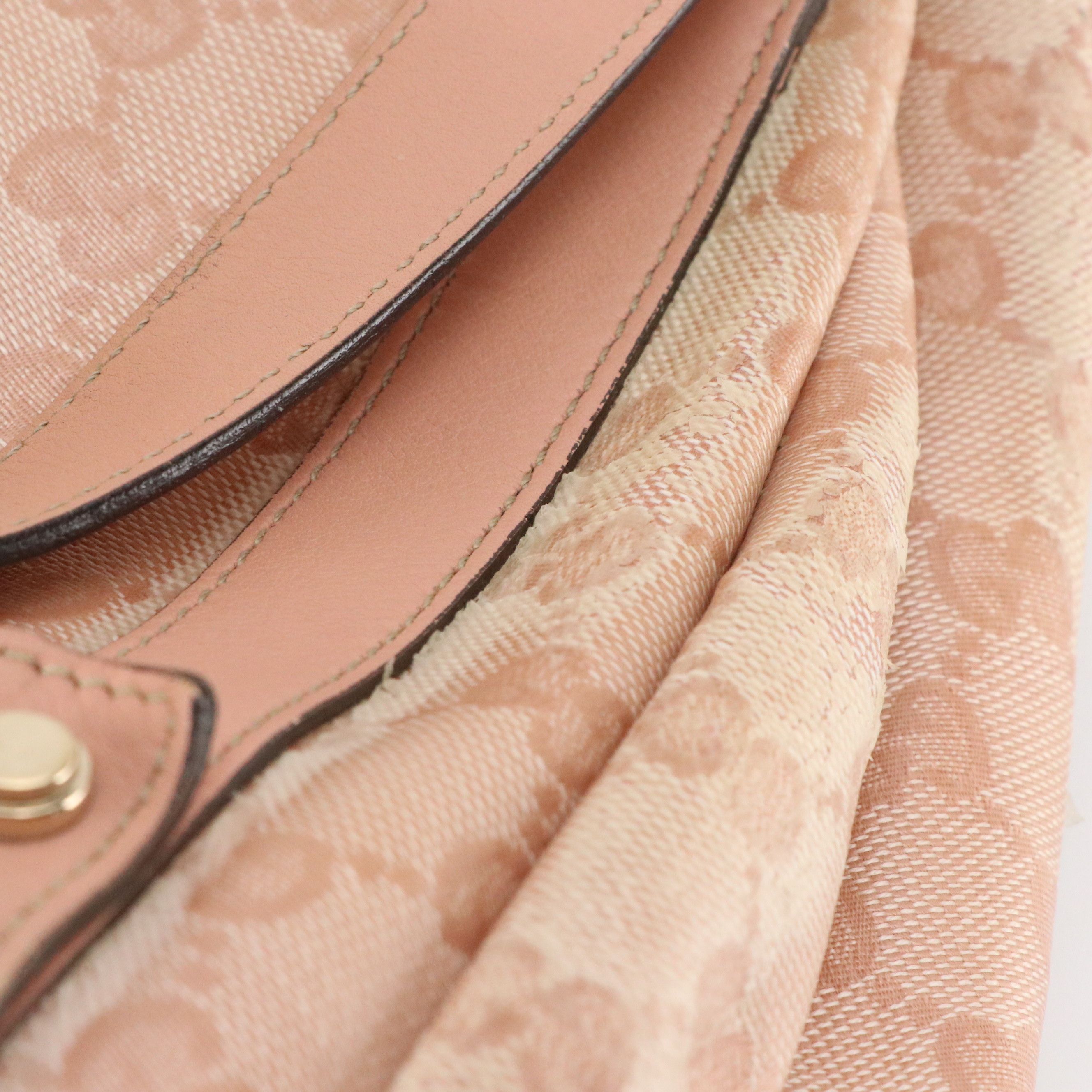 Gucci Medium Abbey Tote Bag in Light Pink GG Crystal Canvas and Leather