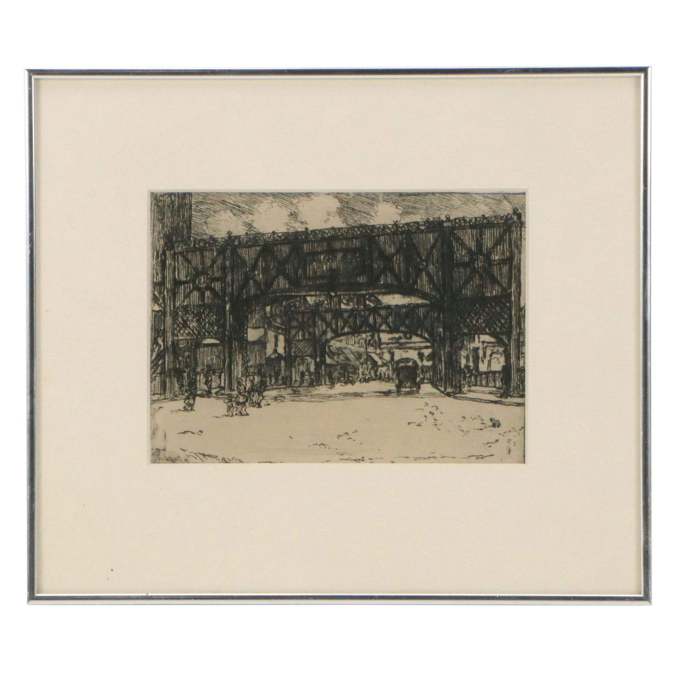 Etching After Edward T. Hurley of Bridges, Early 20th Century