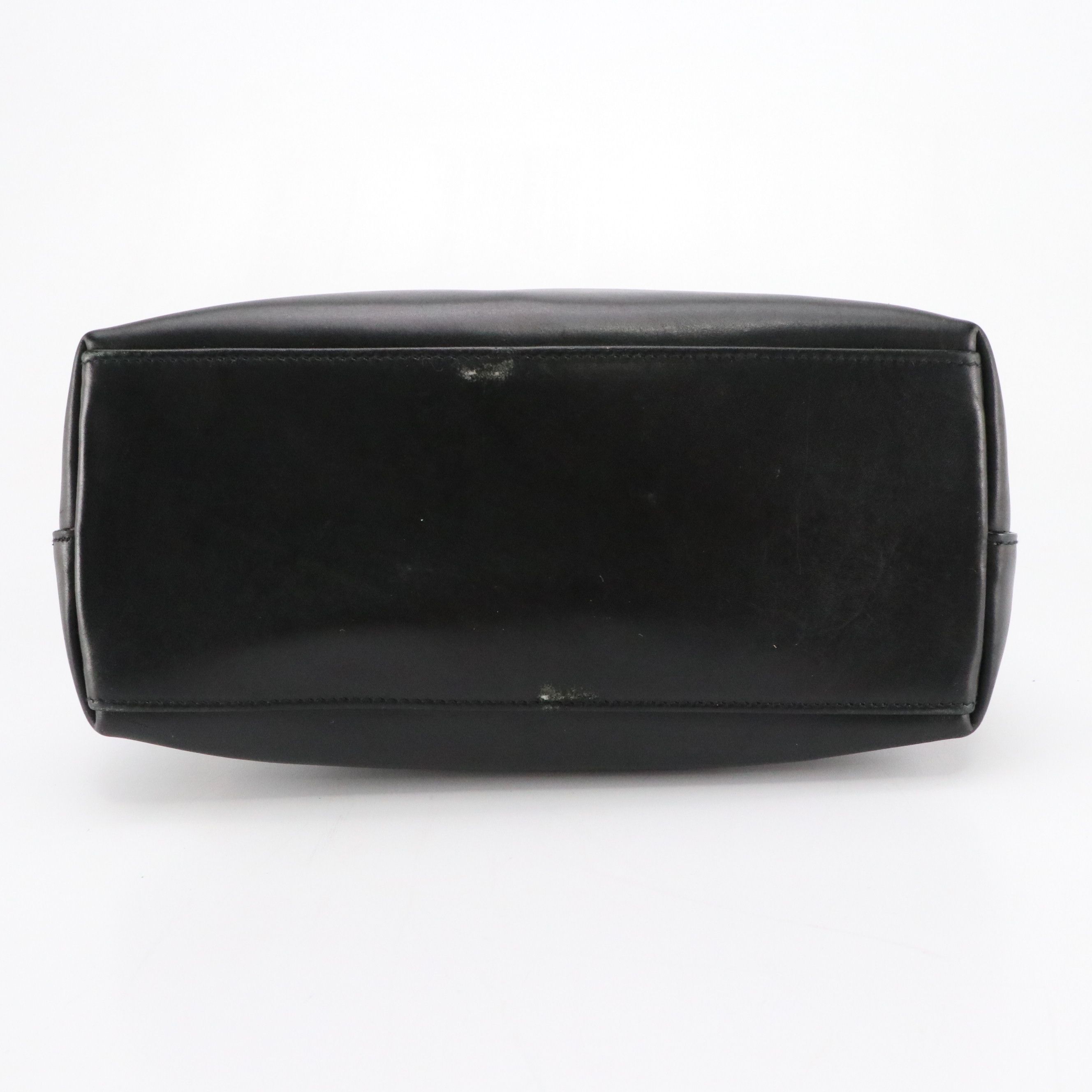 Gucci Bamboo Handle Hobo Tote Bag and Zip Pouch in Black Leather