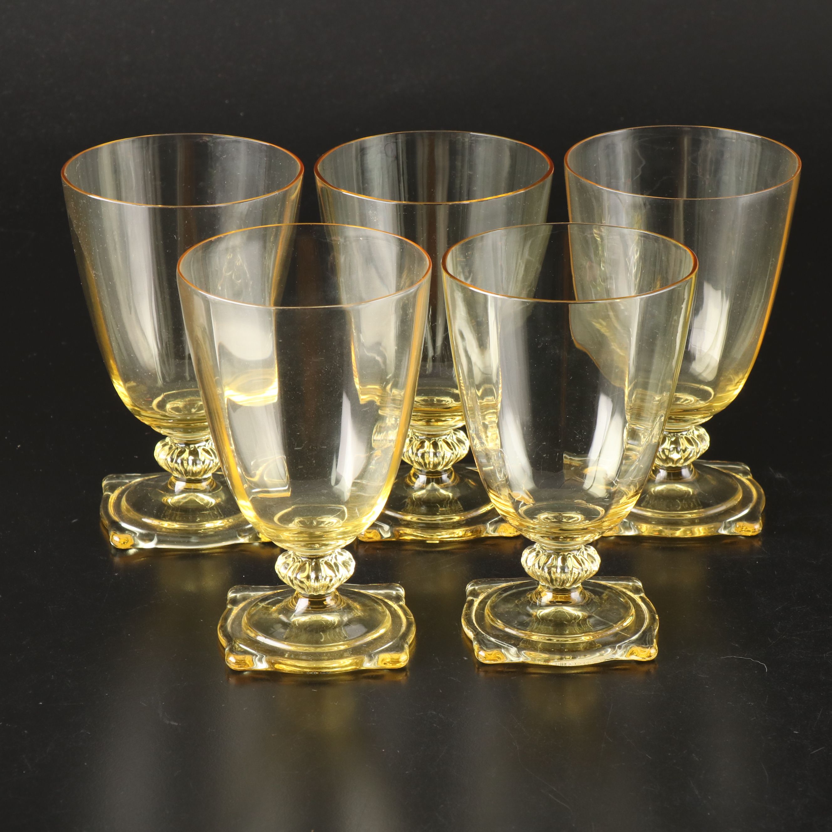 Vintage Heisey "Carcassonne" Water Goblets