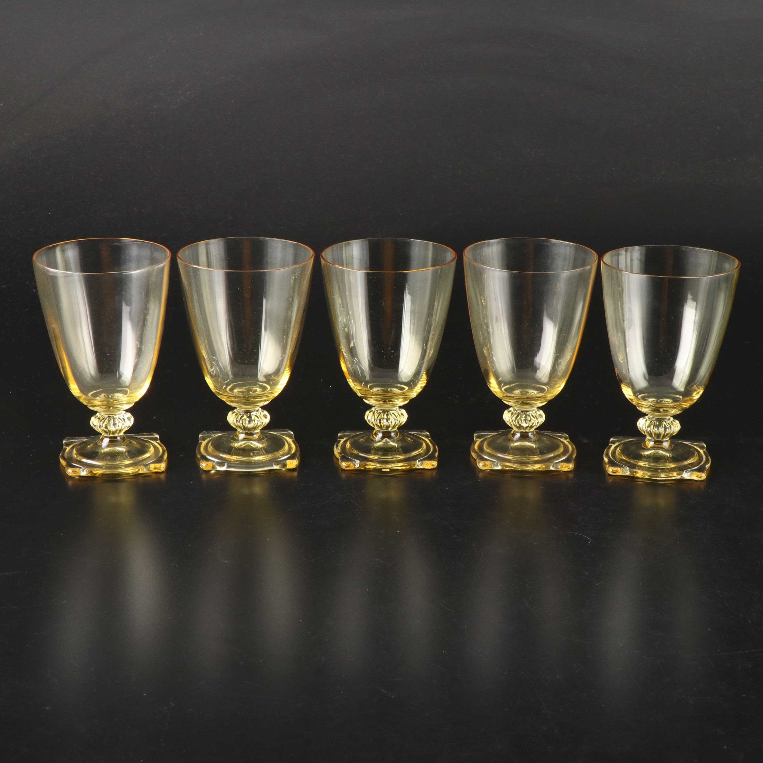 Vintage Heisey "Carcassonne" Water Goblets