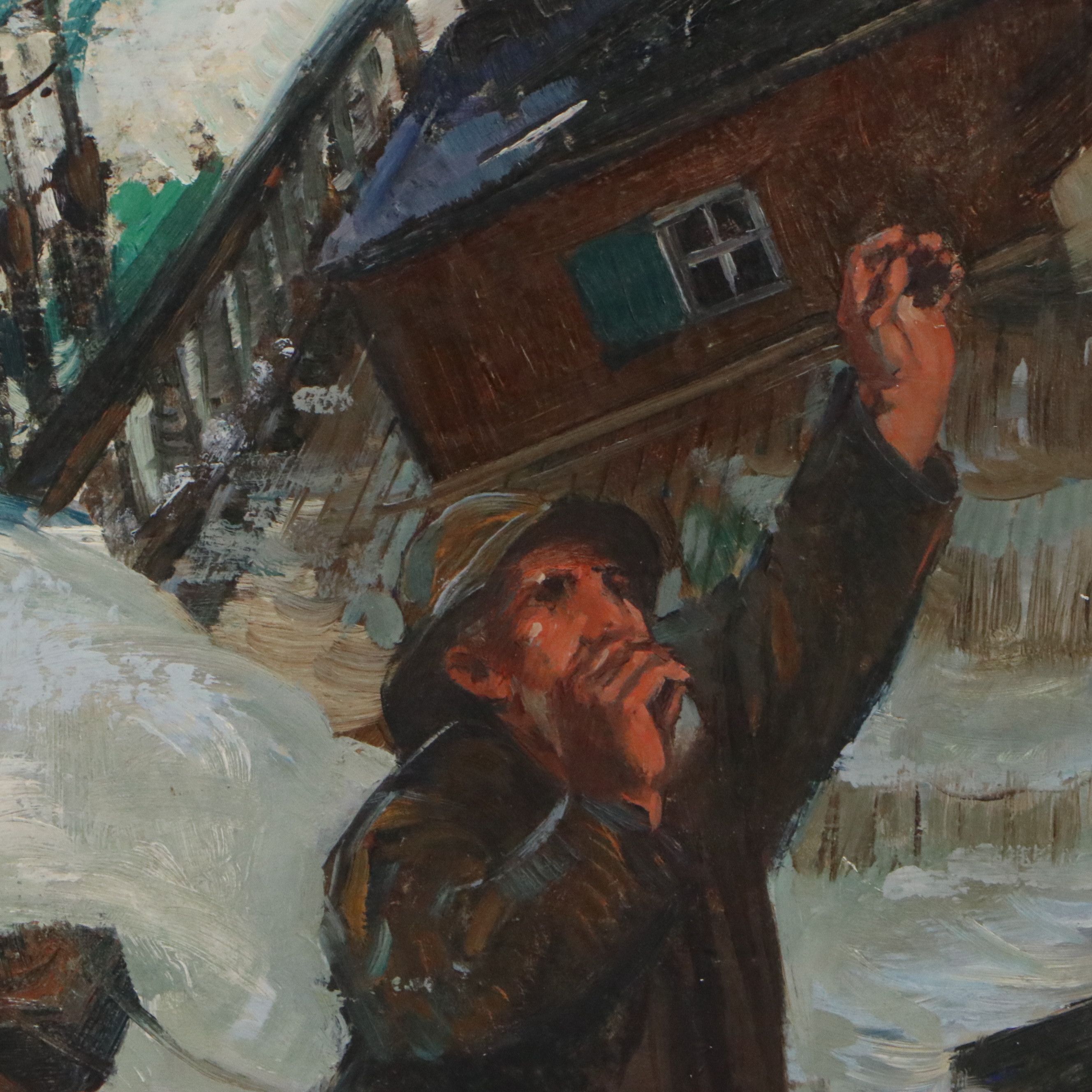 Arthur Covey Oil Painting "Life on a Ship," 1915