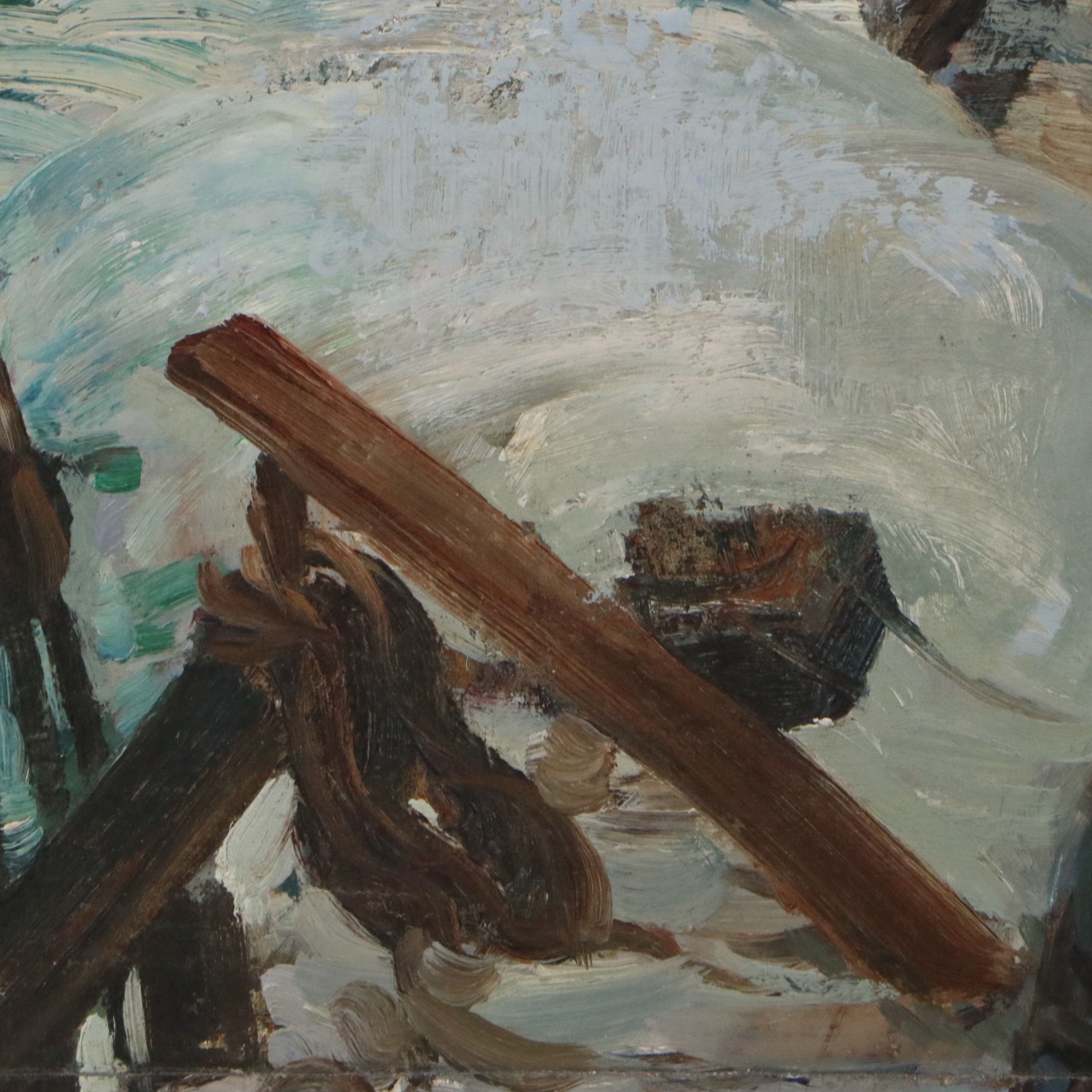 Arthur Covey Oil Painting "Life on a Ship," 1915