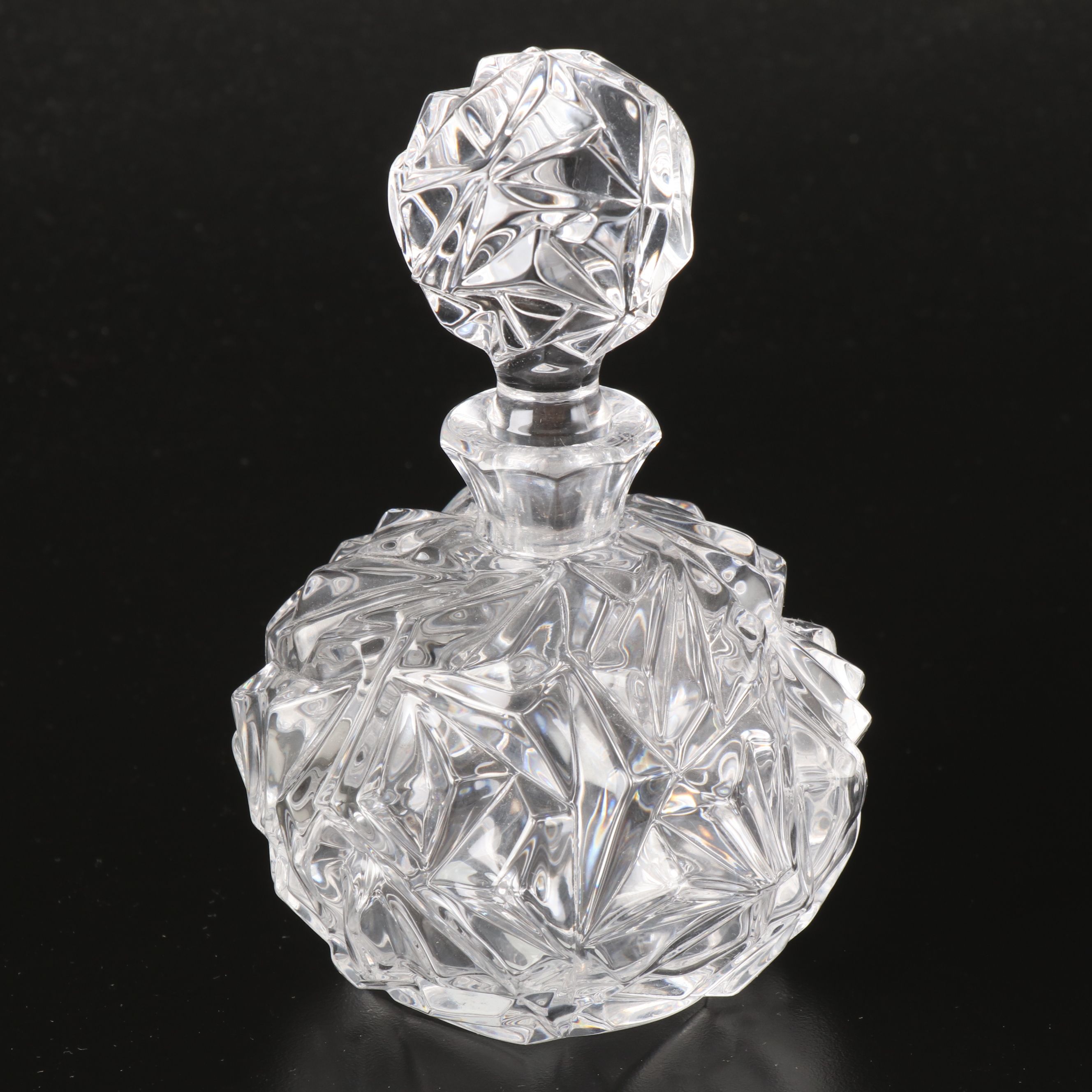 Tiffany & Co. "Rock Cut" Crystal Perfume Bottle and Stopper