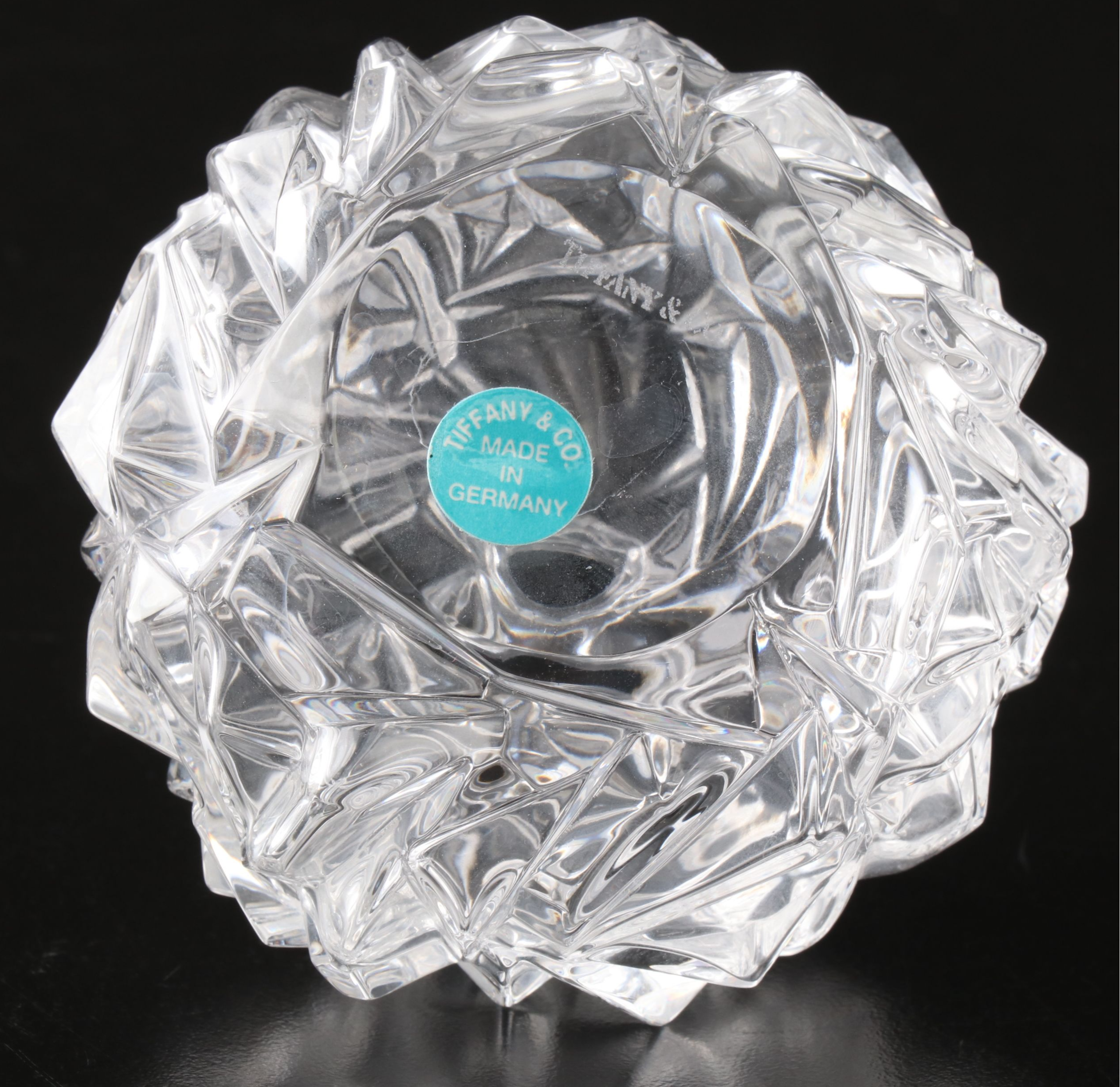 Tiffany & Co. "Rock Cut" Crystal Perfume Bottle and Stopper