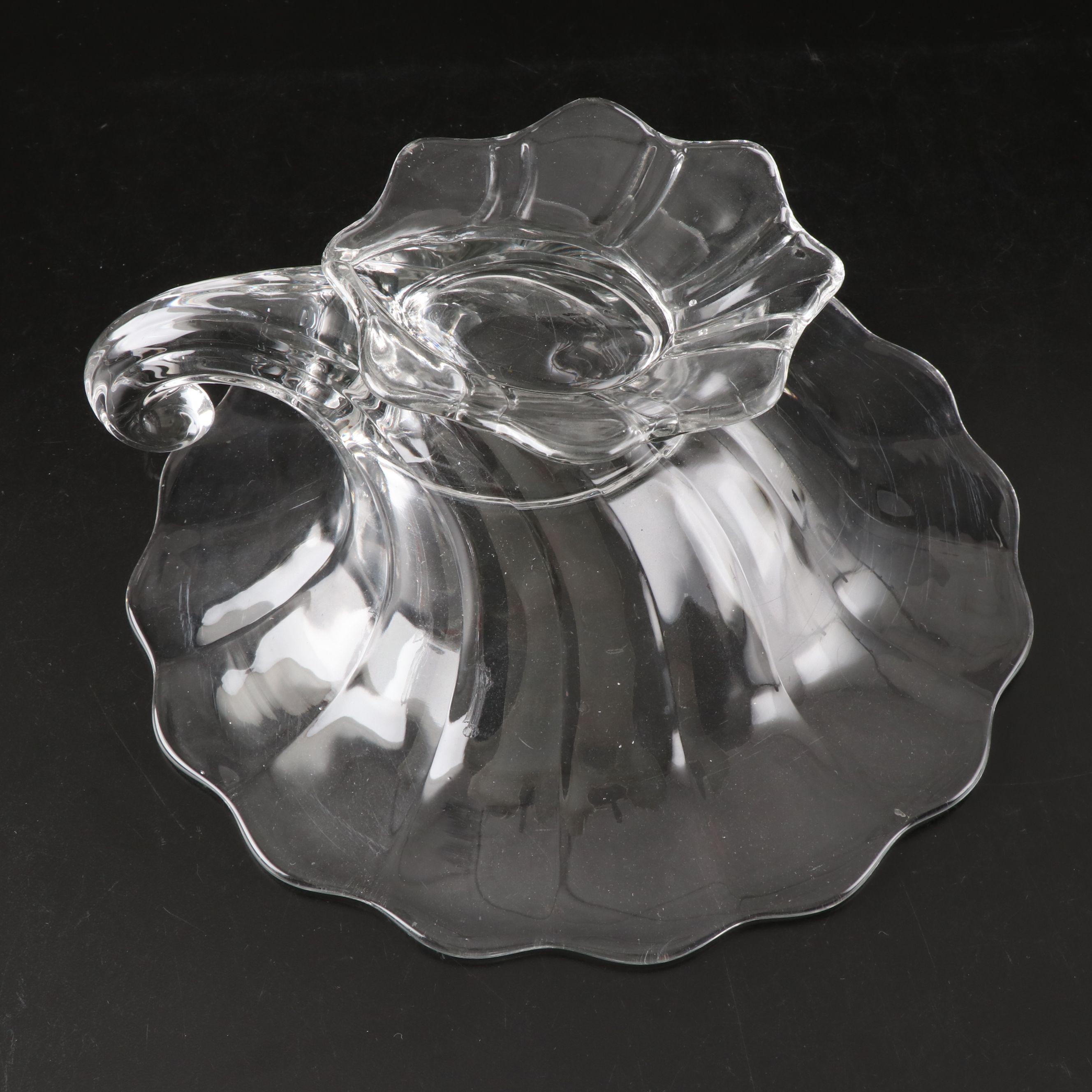 Heisey "Warwick Clear" Glass Centerpiece with Other Cornucopia Vases