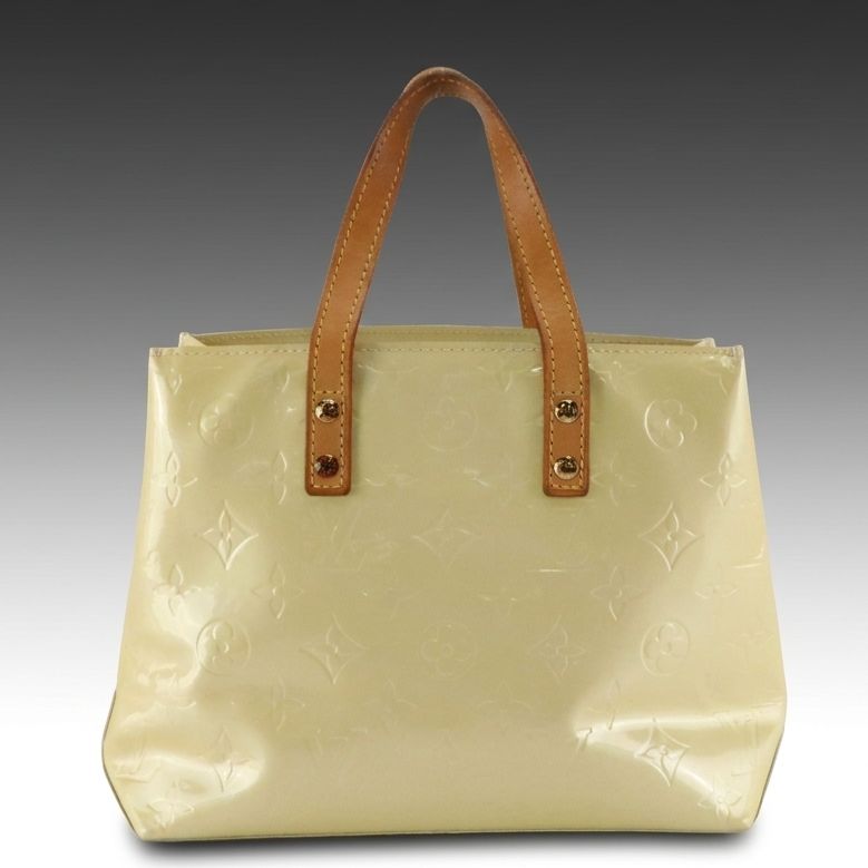 Louis Vuitton Reade PM Handbag Tote in Perle Monogram Vernis Leather