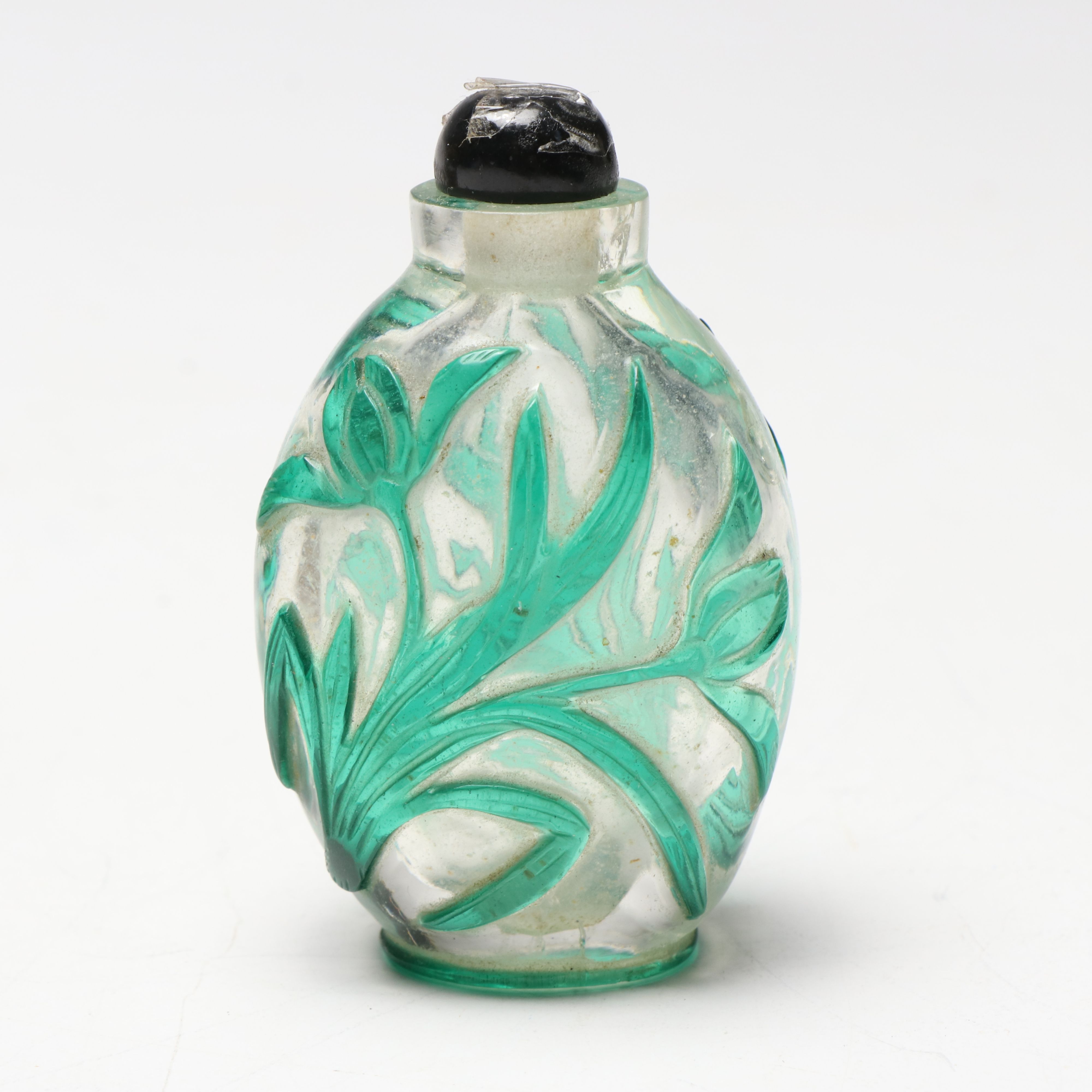 Japanese Hand-Painted Porcelain Jar with East Asian Wood and Glass Snuff Bottles