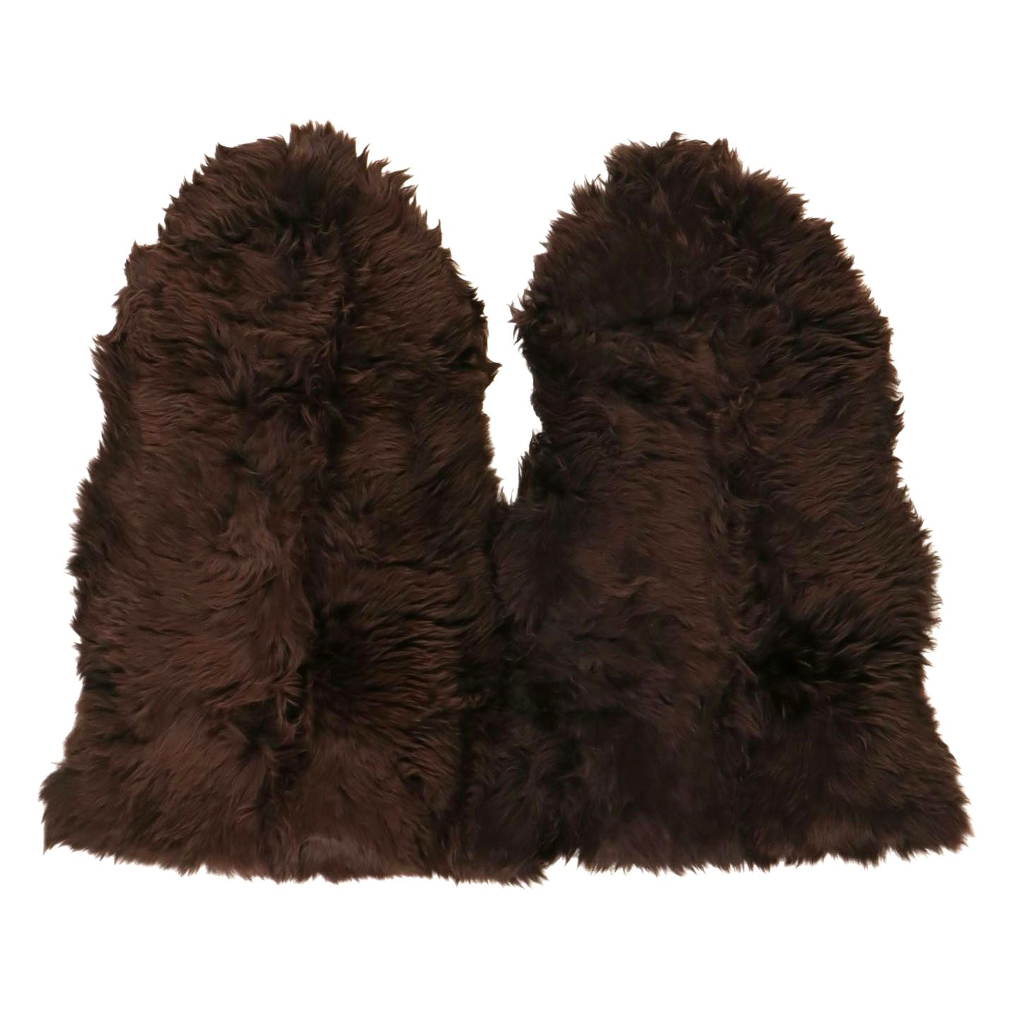 2' x 3' New Zealand Sheepskin Accent Rugs in Chocolate