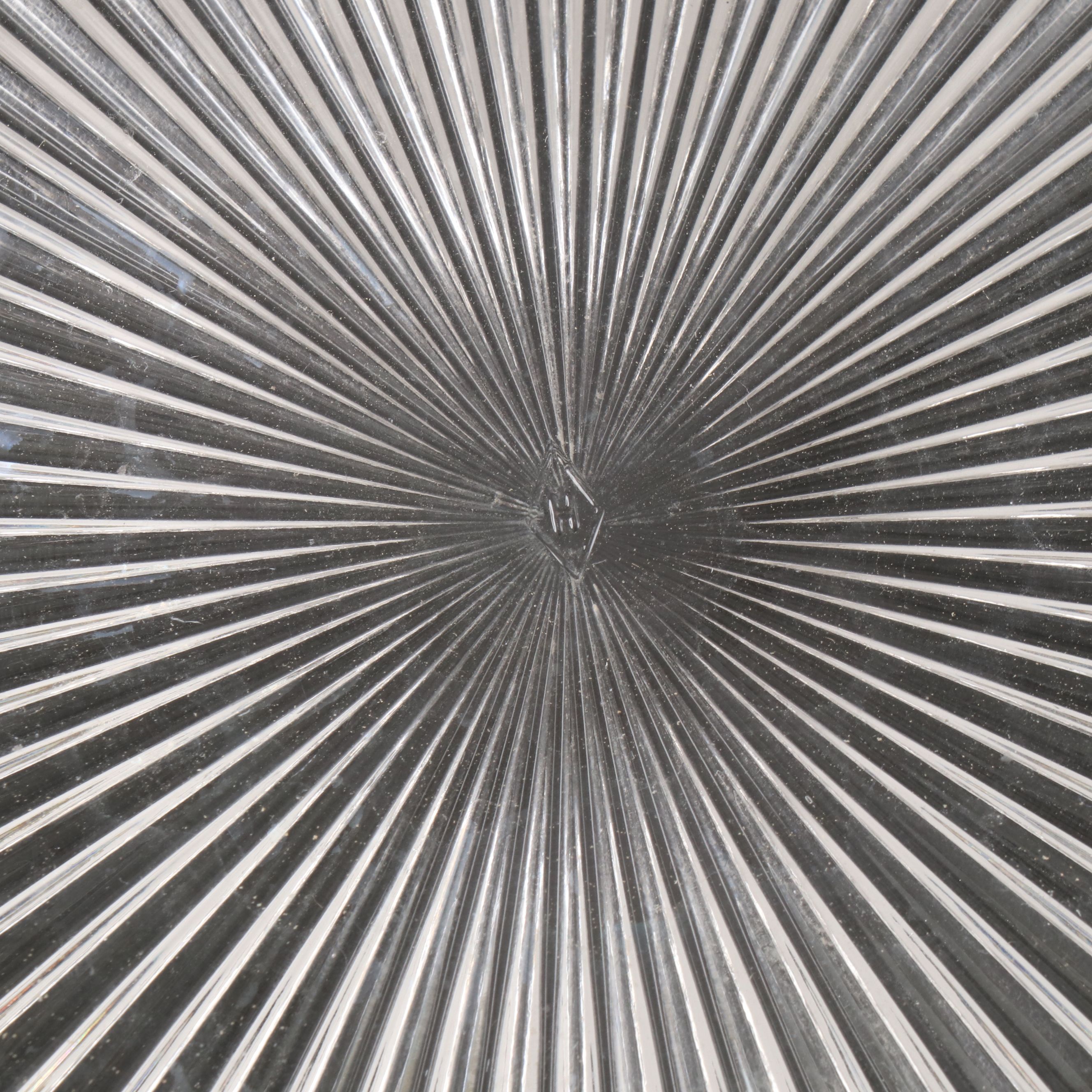 Heisey "Ridgeleigh" Square Pressed Glass Plates, Early to Mid-20th Century