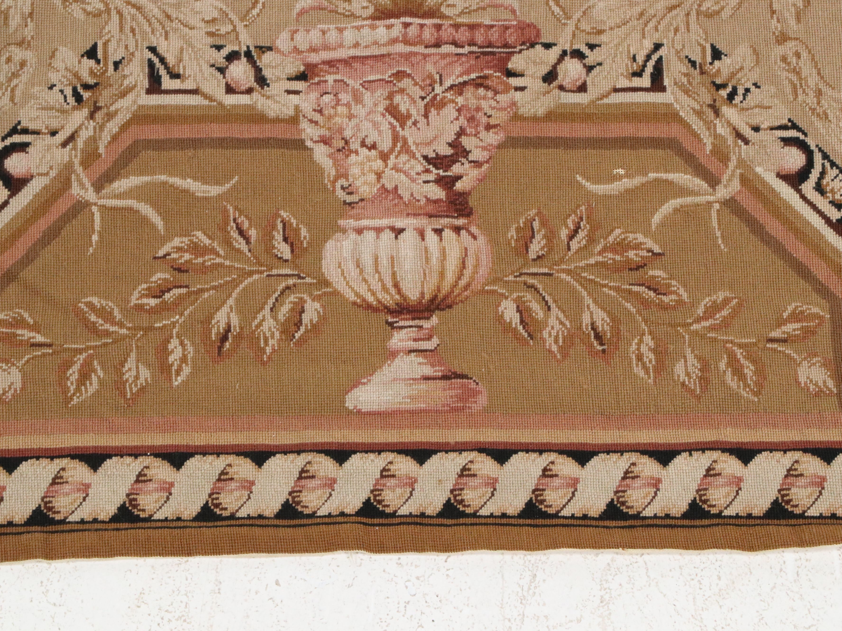 7'2 x 9'7 Handmade Needlepoint Sino-French Savonnerie Style Area Rug