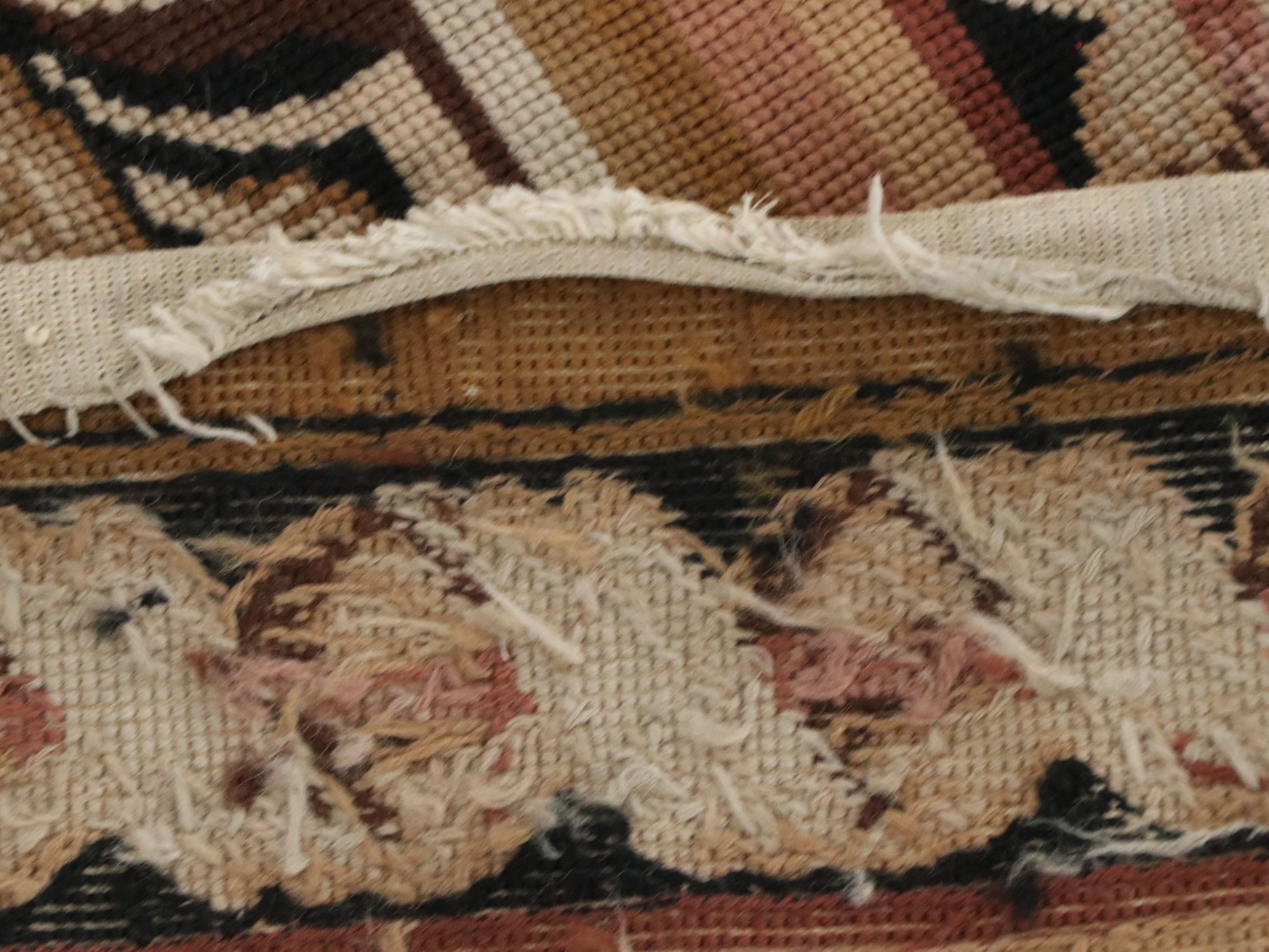 7'2 x 9'7 Handmade Needlepoint Sino-French Savonnerie Style Area Rug